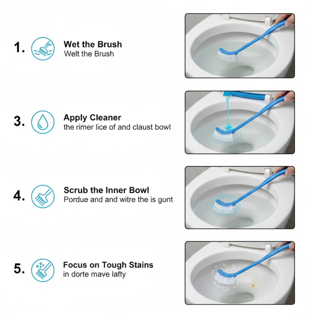 Toilet Cleaning Brush – Ergonomic, Long Handle | Velvet Wipe - Image 6
