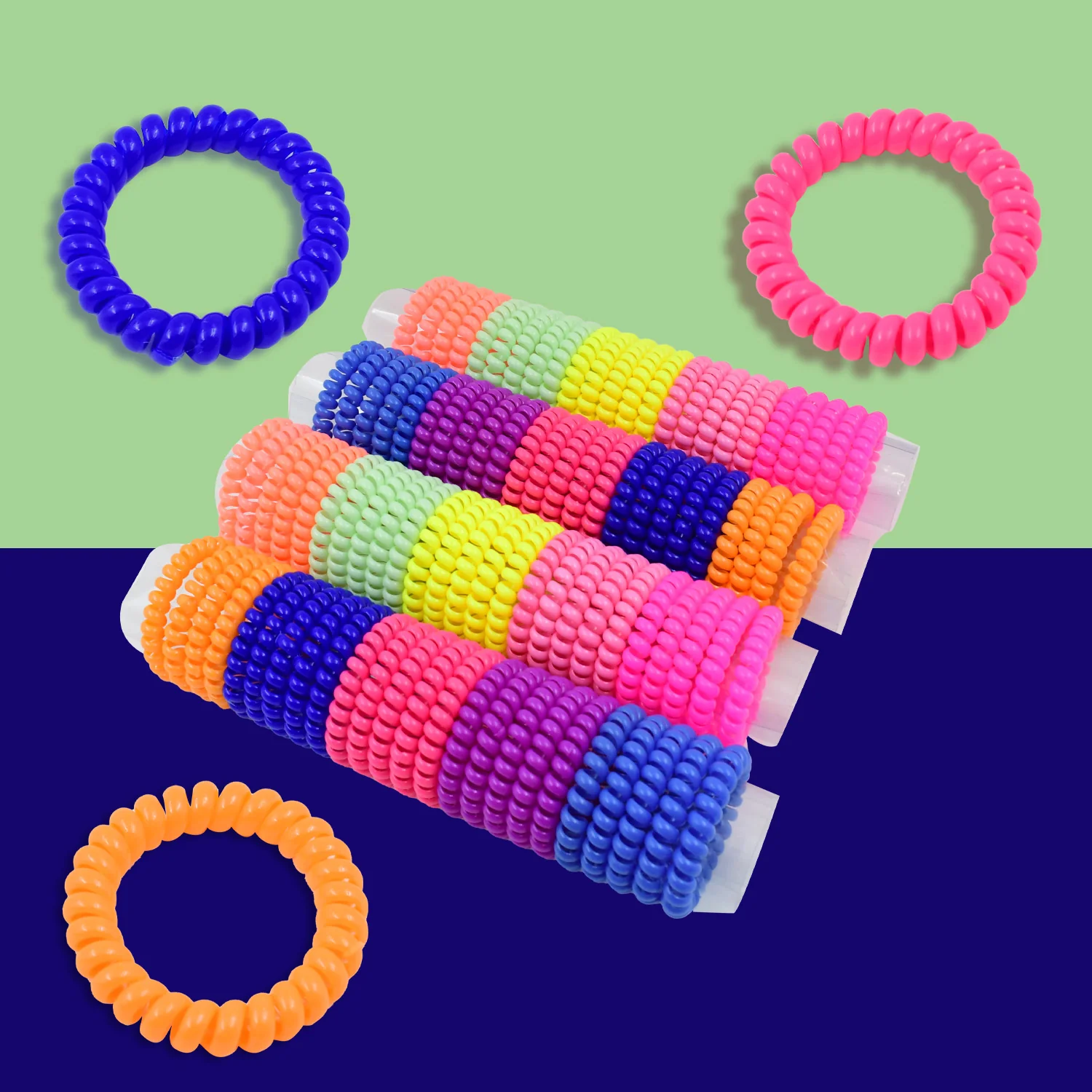 Telephone Wire Hair Bands – 100 Pcs, No-Crease | Calm & Curl - Image 4