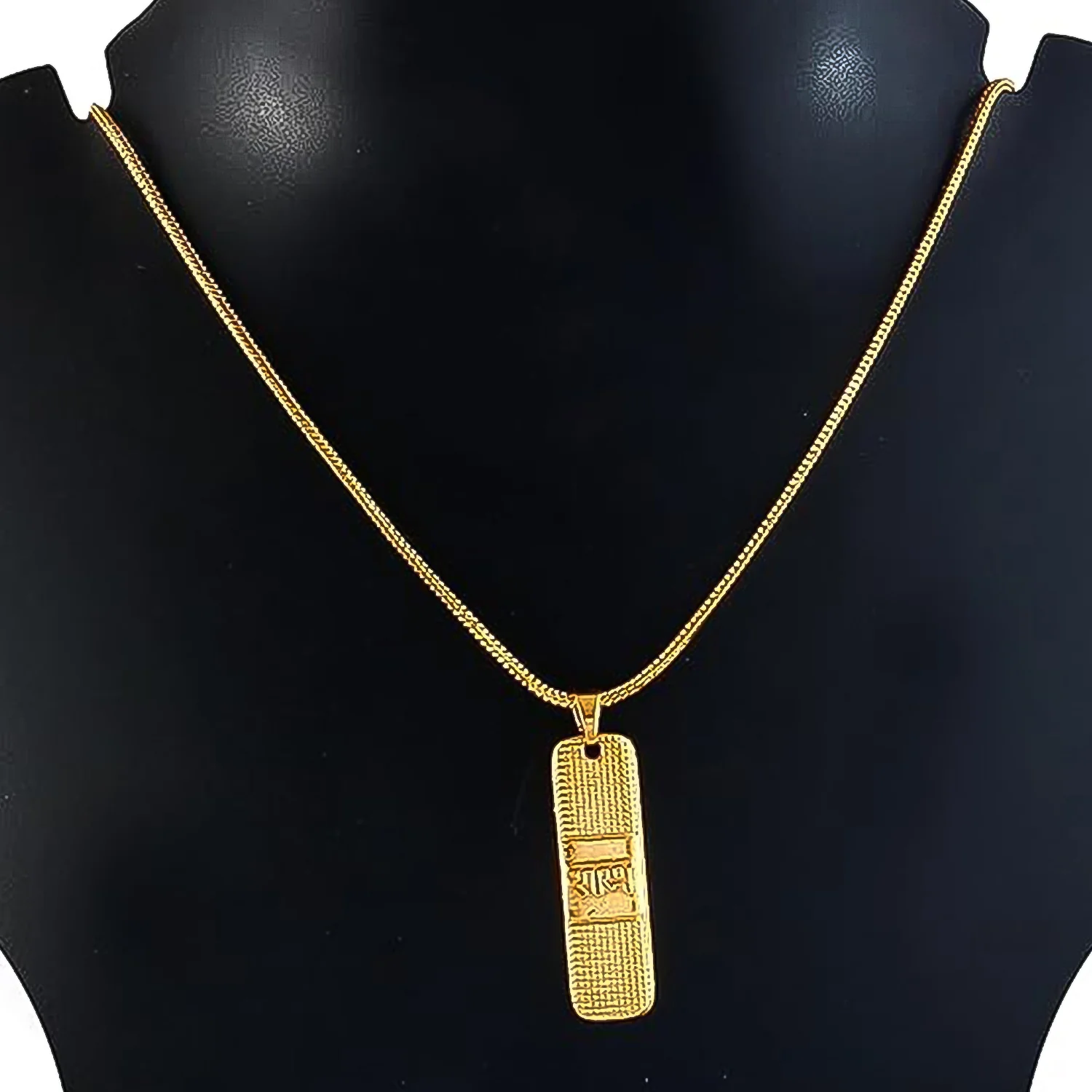 Ram Naam Locket with Chain – Gold Plated Devotional | Blessed Trinkets - Image 3