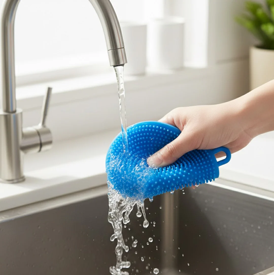Silicone Dish Scrubber – Mildew-Free & Non-Stick | Velvet Wipe - Image 7