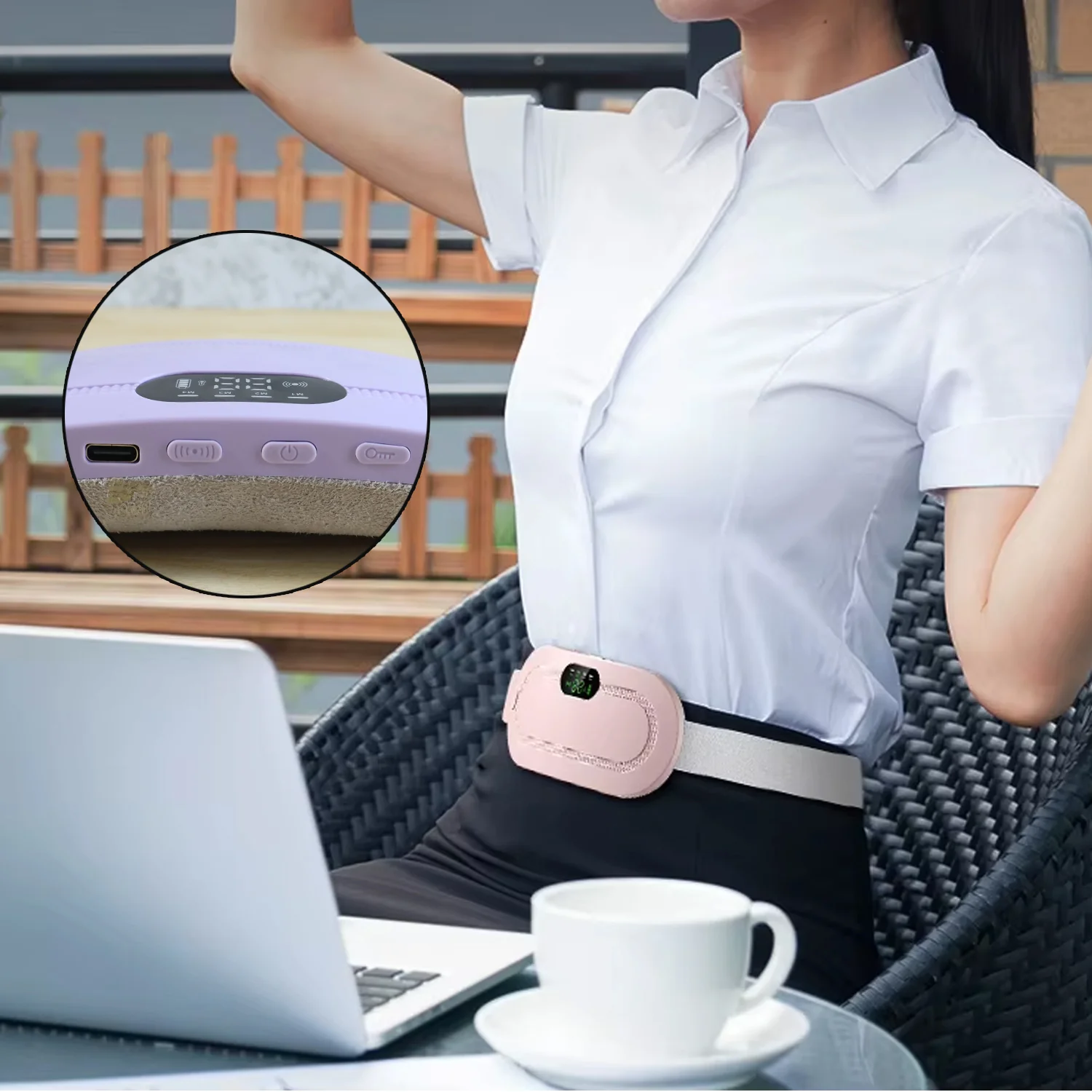 Menstrual Cramp Relief Belt – Rechargeable Heating Pad | Velvet Wellness - Image 9