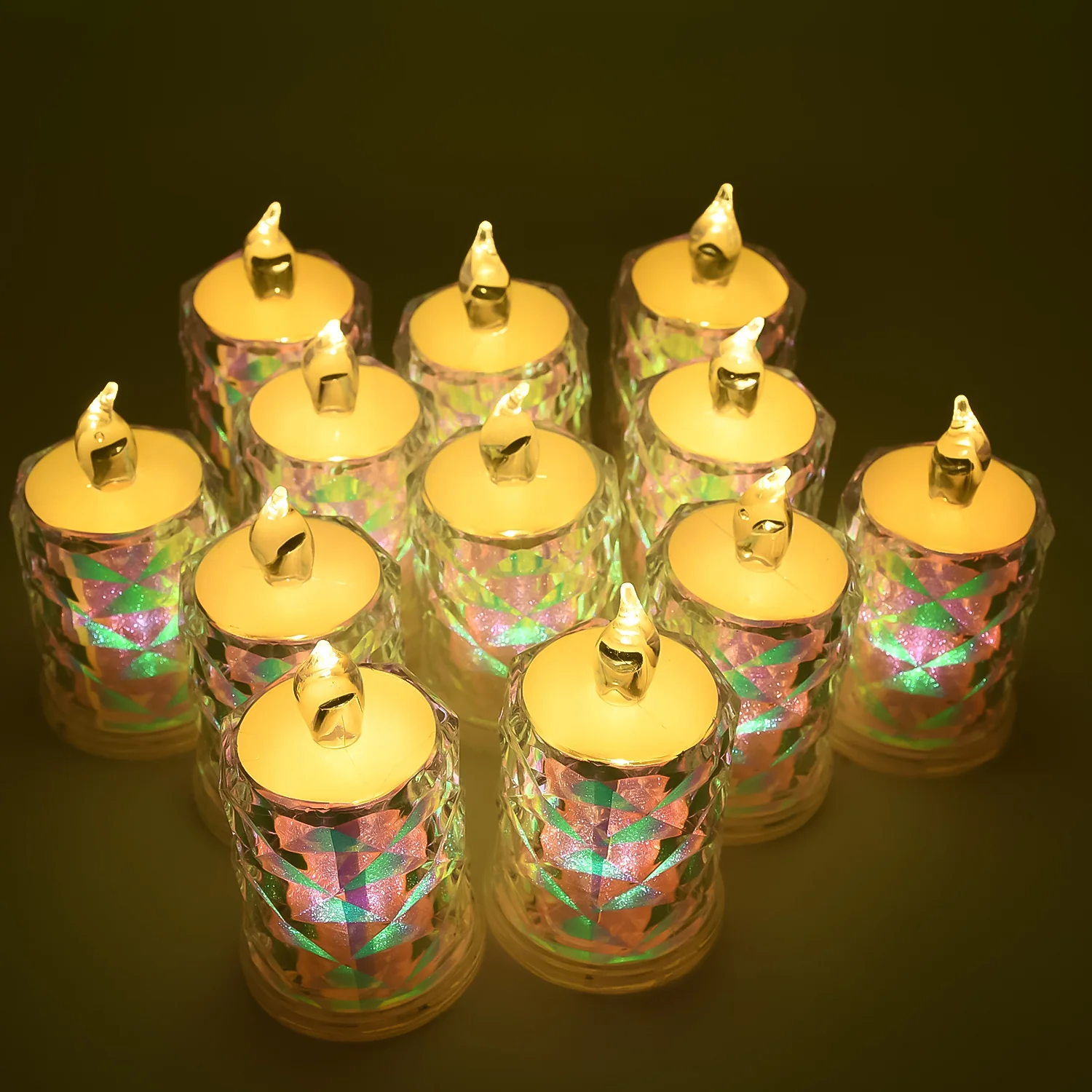 LED Tealight Candles 12 Pack – Flameless Diwali Decor | Styleva - Image 3