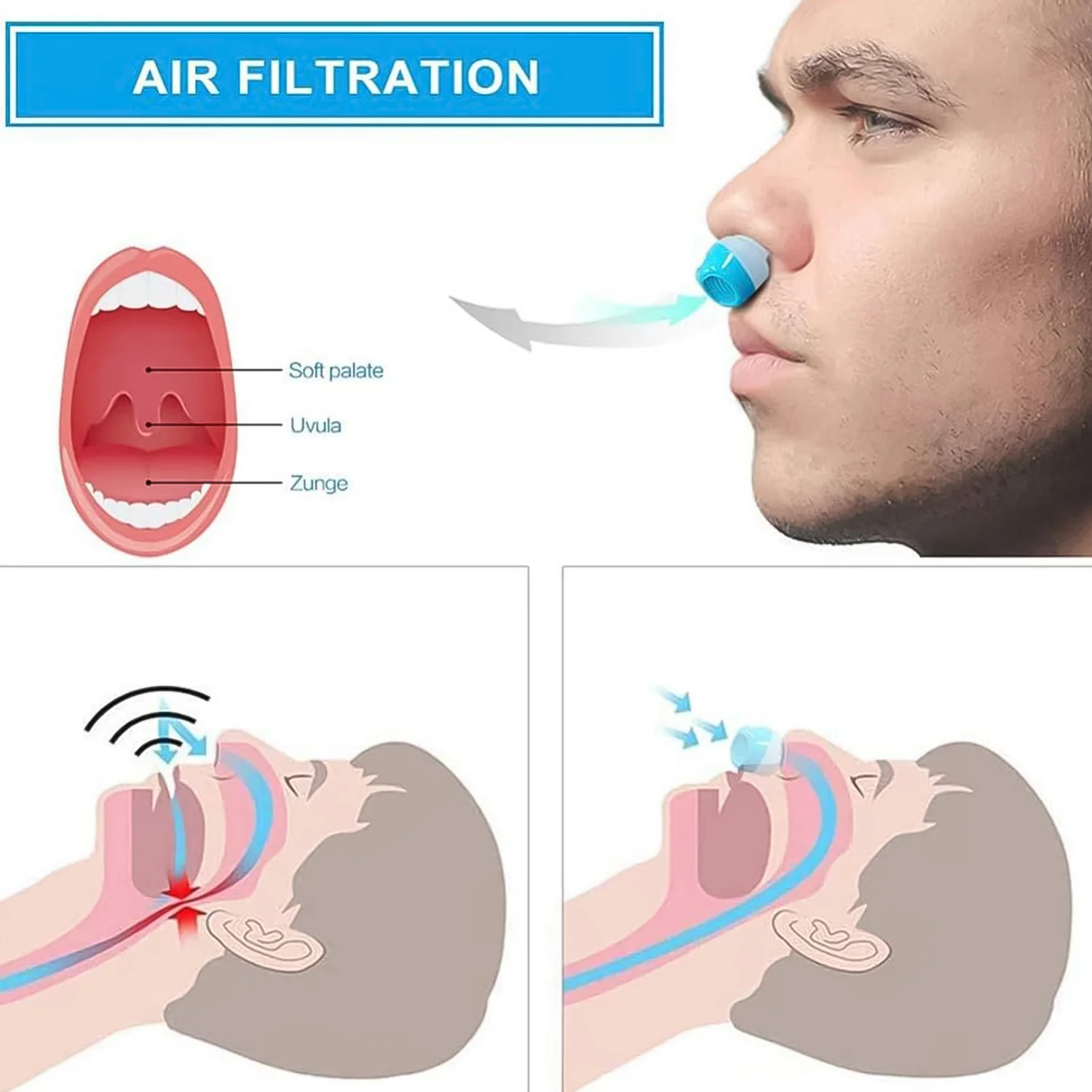 Anti-Snoring Nose Clip – 2-in-1 Air Purifier Device | Velvet Wheels - Image 3