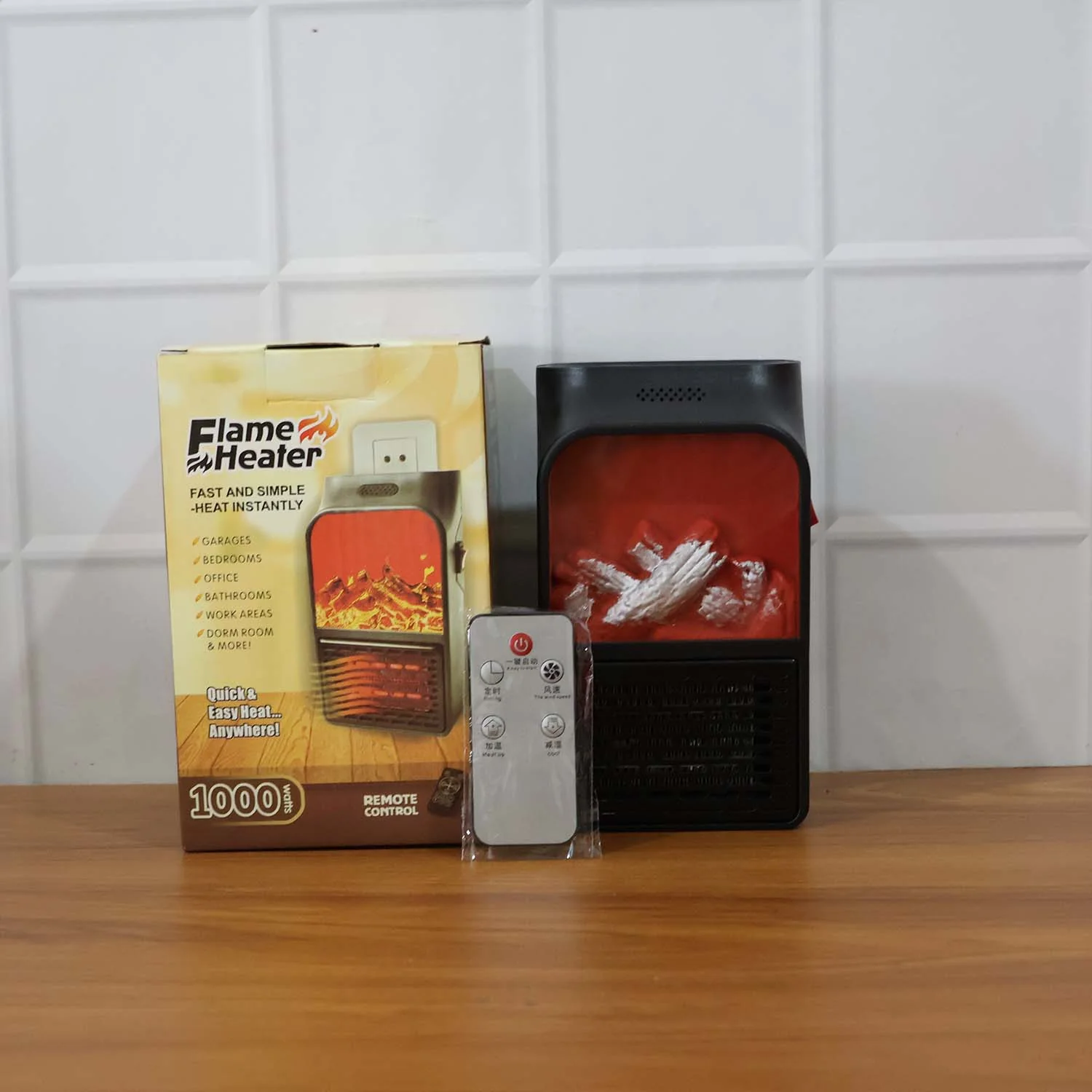 Electric Fireplace Heater – Realistic LED Flame | Deodap - Image 11