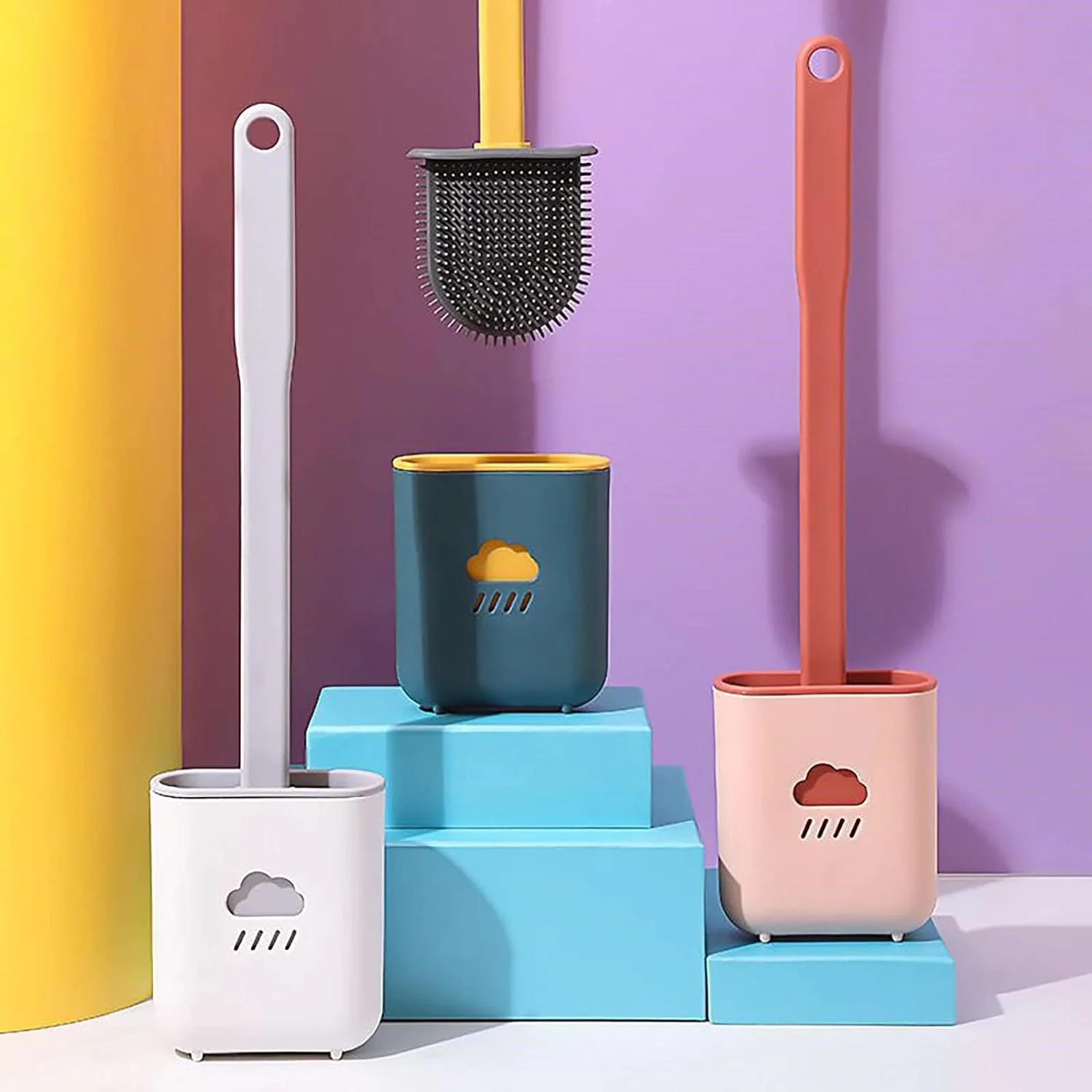 Silicone Toilet Brush – Quick-Dry Holder, Flexible Bristles | Velvet Wipe - Image 9