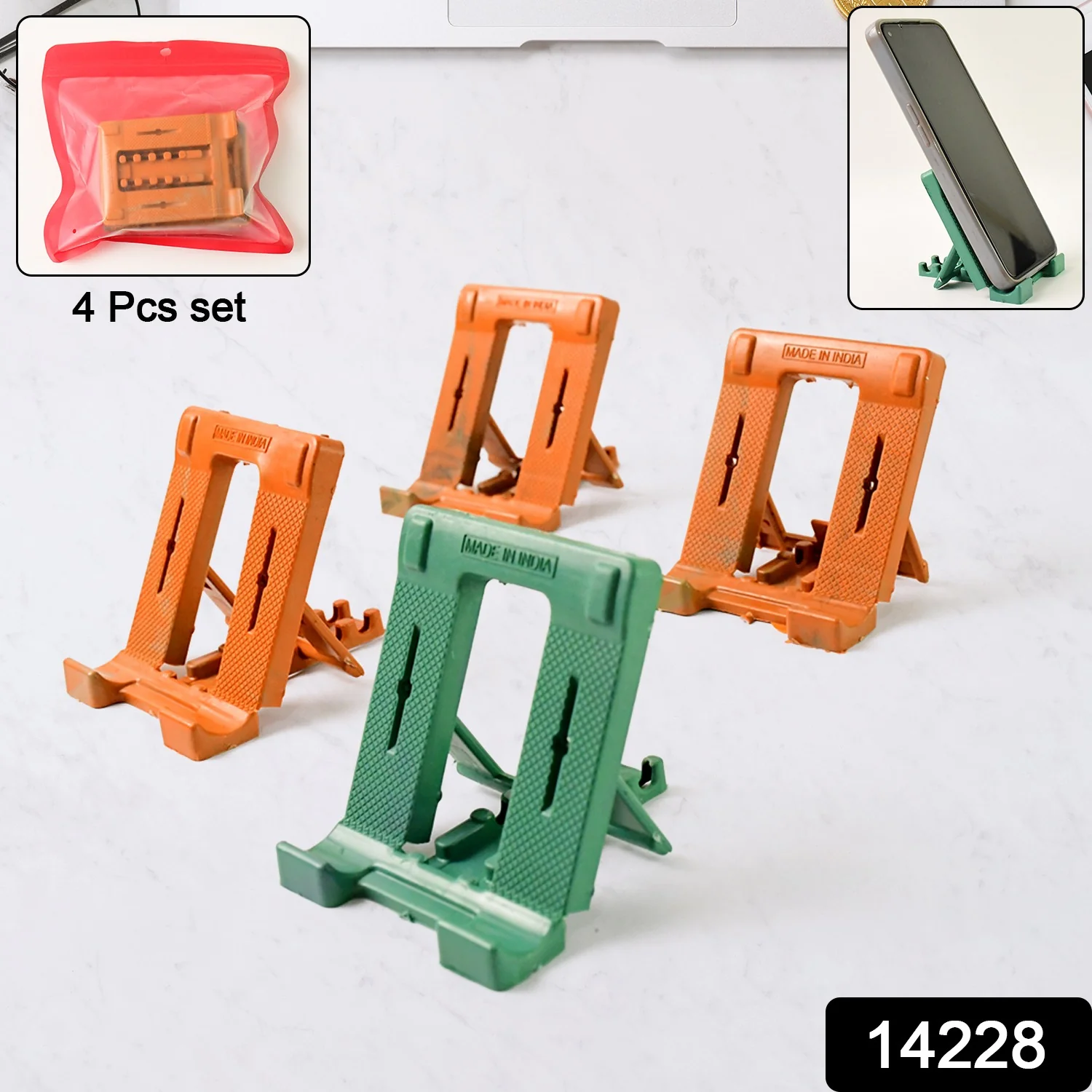 Adjustable Foldable Phone Stand 4-Pack – Multi-Angle Mobile Holder - Image 2