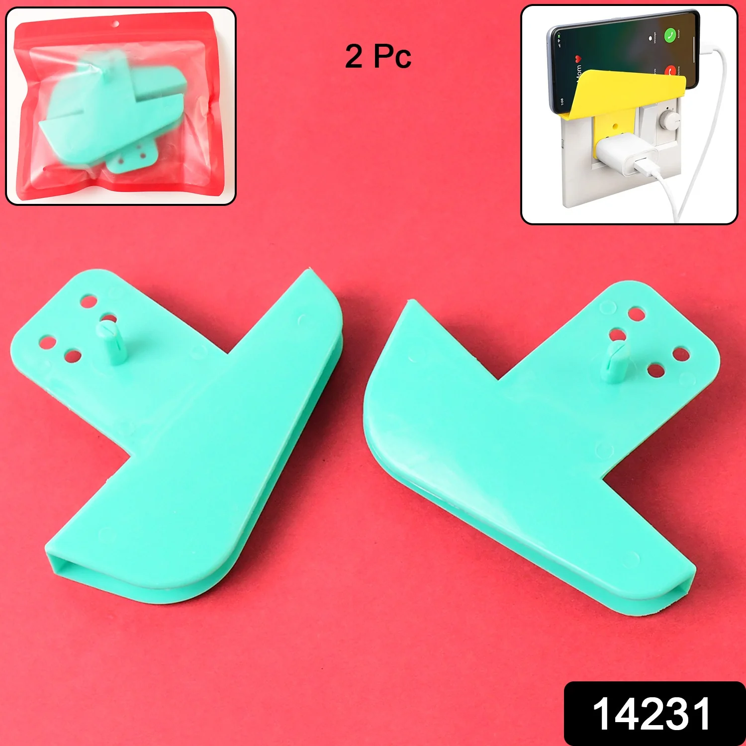 Mobile Phone Charging Stand – Secure Plastic Holder (2 Pc) - Image 2