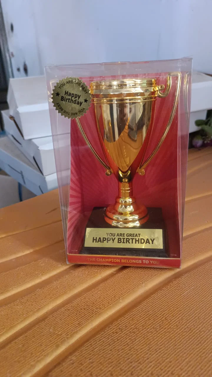 Golden Birthday Trophy – Premium Plastic Award with Base - Image 7