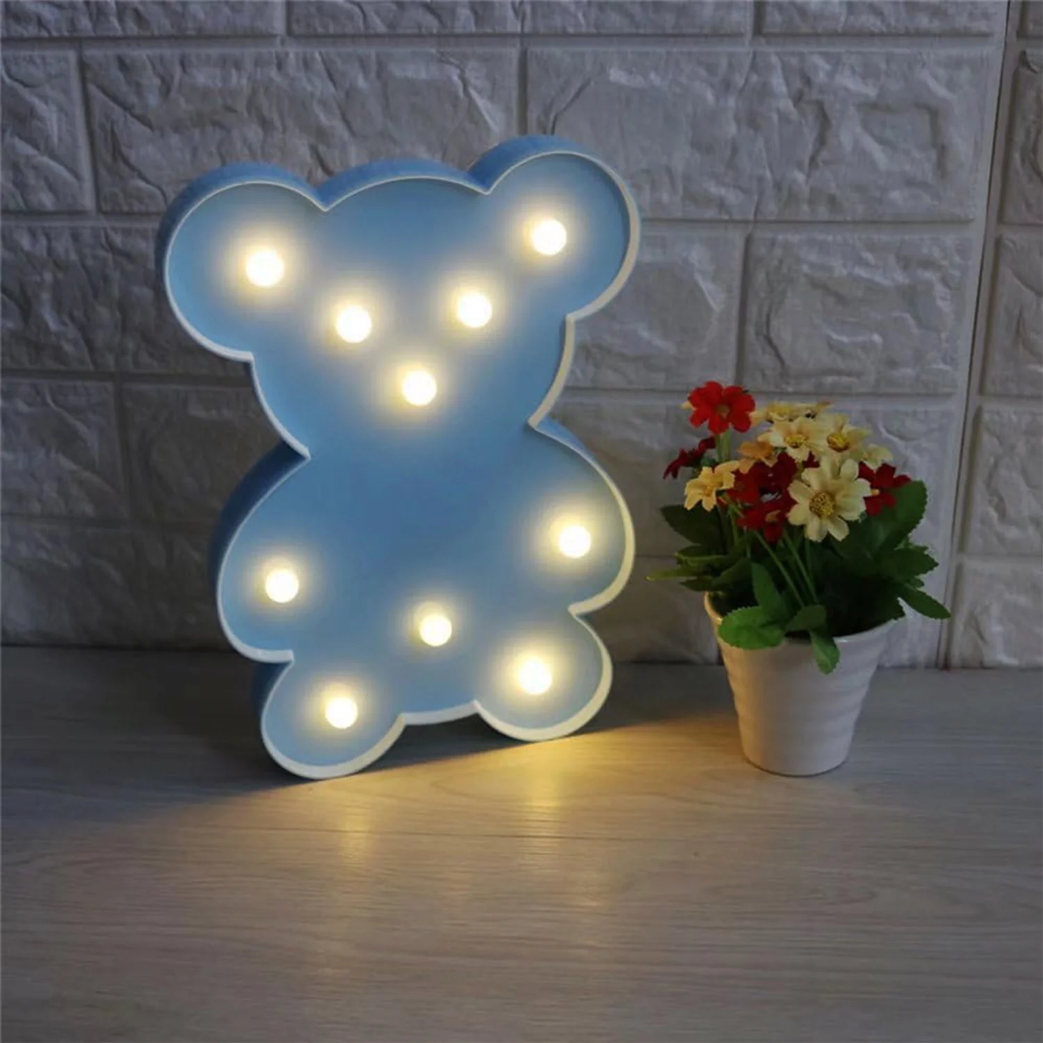 Teddy Bear LED Night Light – Soft Glow Battery Operated Lamp - Image 6