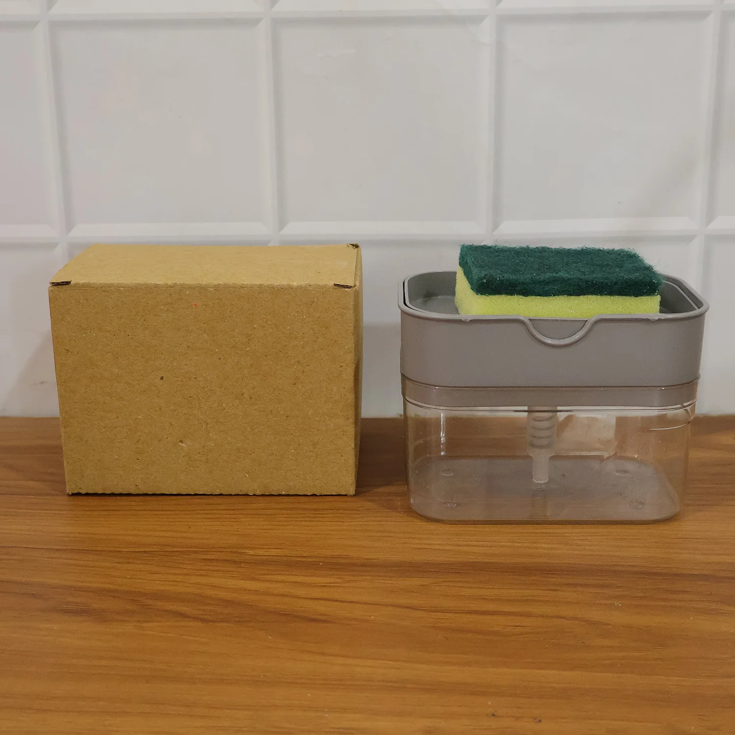 Kitchen Soap Dispenser with Sponge Holder – Organised Dishwashing | VelvetBubbles - Image 9
