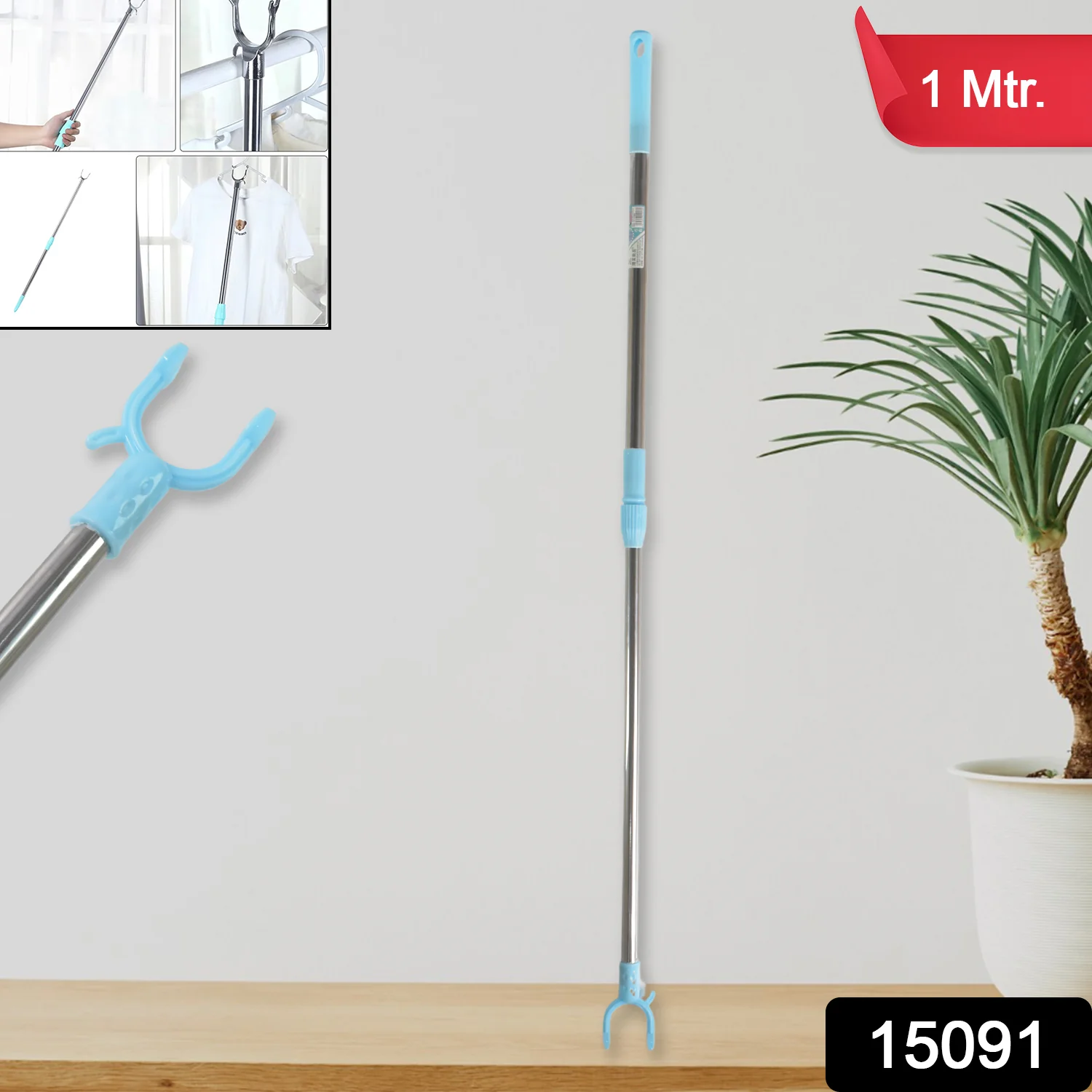 Telescopic Clothes Hanger Pole – Stainless Steel Extendable | Indo Glow - Image 2