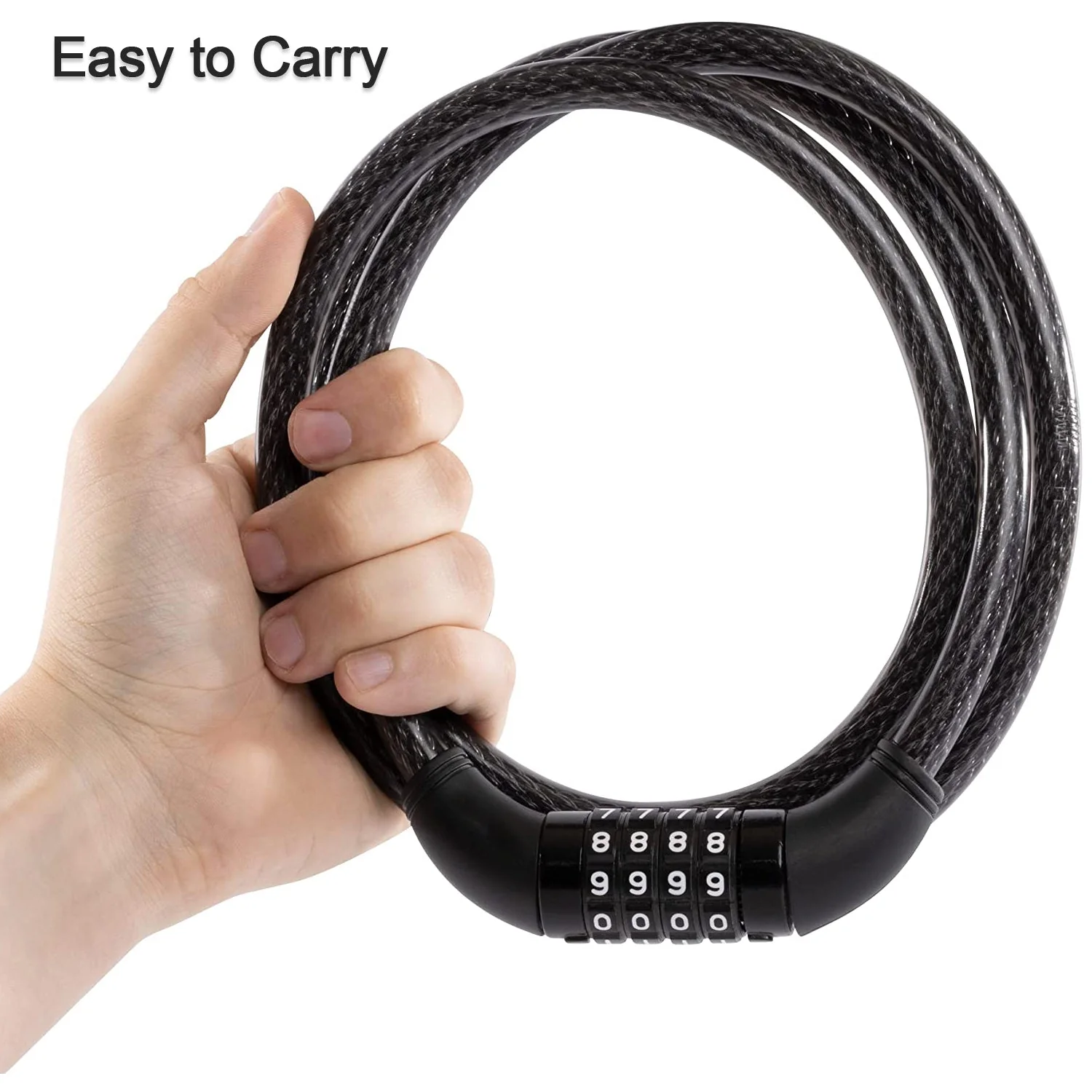 Bicycle Cable Lock – Heavy Duty 4-Dial Combination, Multi-Use | Safora - Image 7