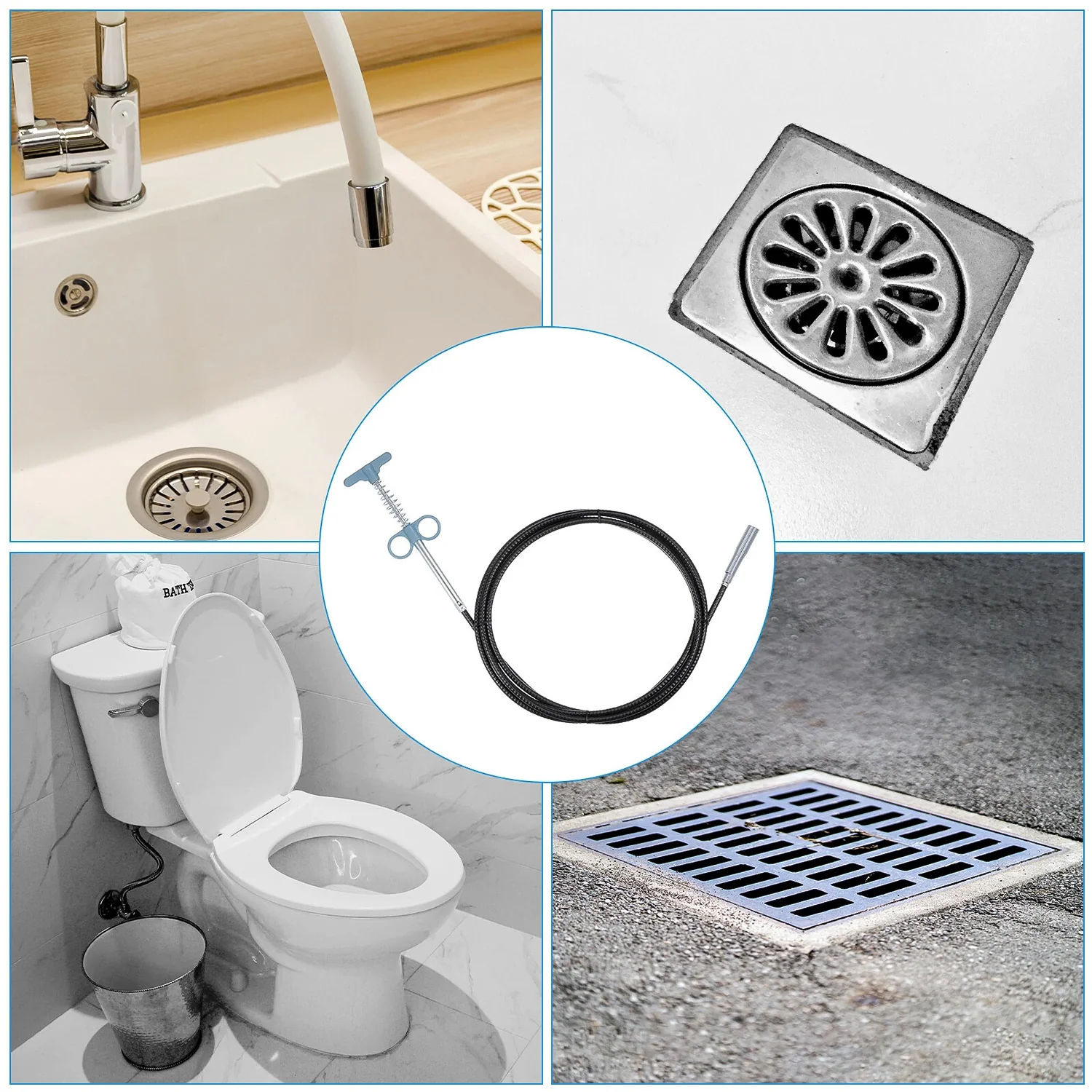 Spring Drain Cleaning Tool – 196 cm Flexible & Easy Grip - Image 7