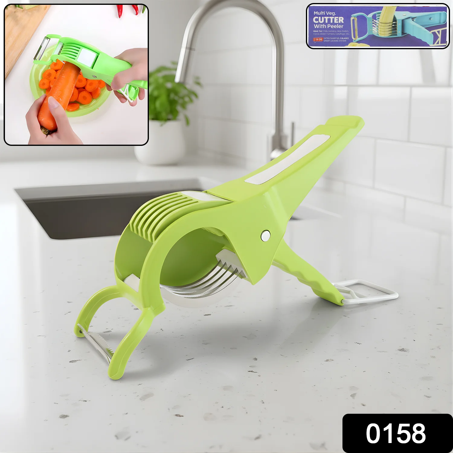 Vegetable Cutter with Peeler – Safe & Efficient Slicing | Quickslice - Image 2