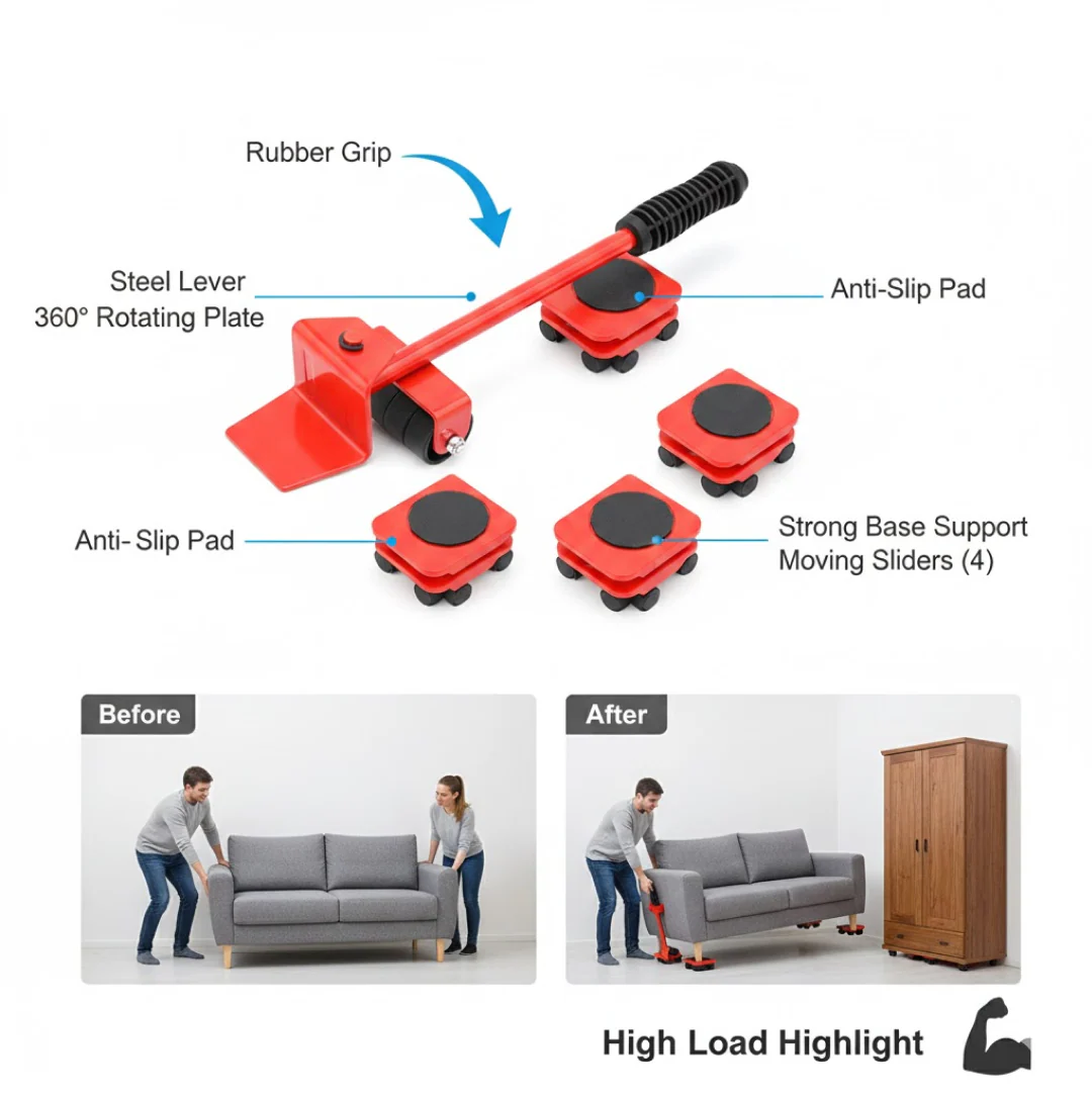Furniture Lifter Tool – Heavy-Duty Appliance Shifter | ToolMate Pro - Image 6