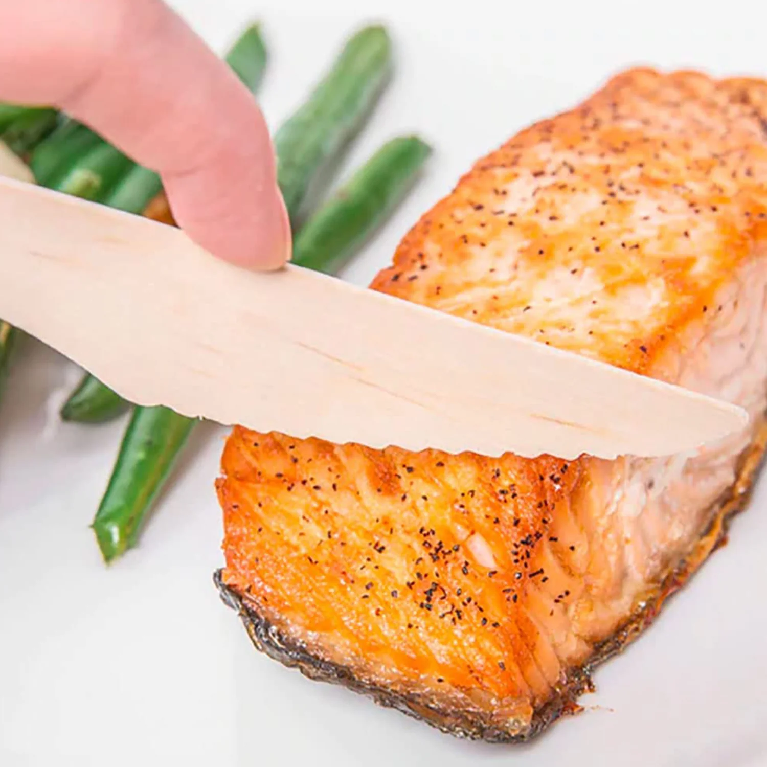 Wooden Knife – 165mm Smooth, Eco-Friendly Cutlery 30 Pcs Pack - Image 4