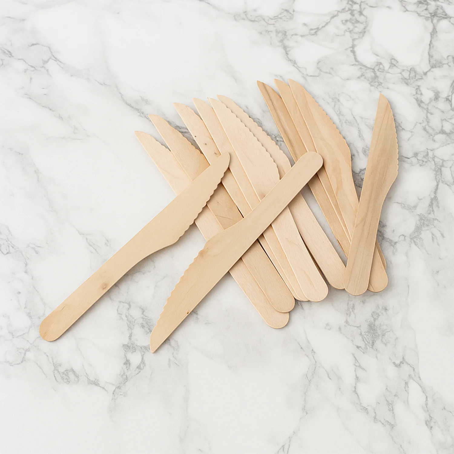 Wooden Knife – 165mm Smooth, Eco-Friendly Cutlery 30 Pcs Pack - Image 7