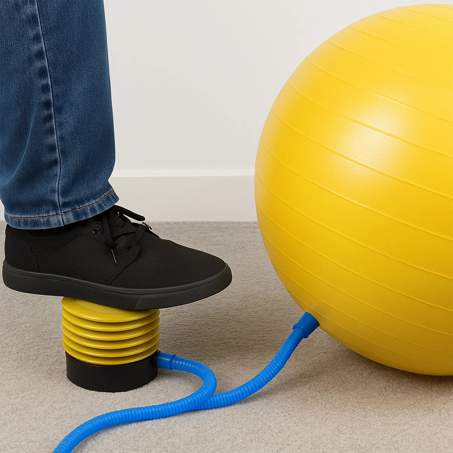 Foot Air Pump – Portable & Durable for Exercise Balls | FitFuzion - Image 6