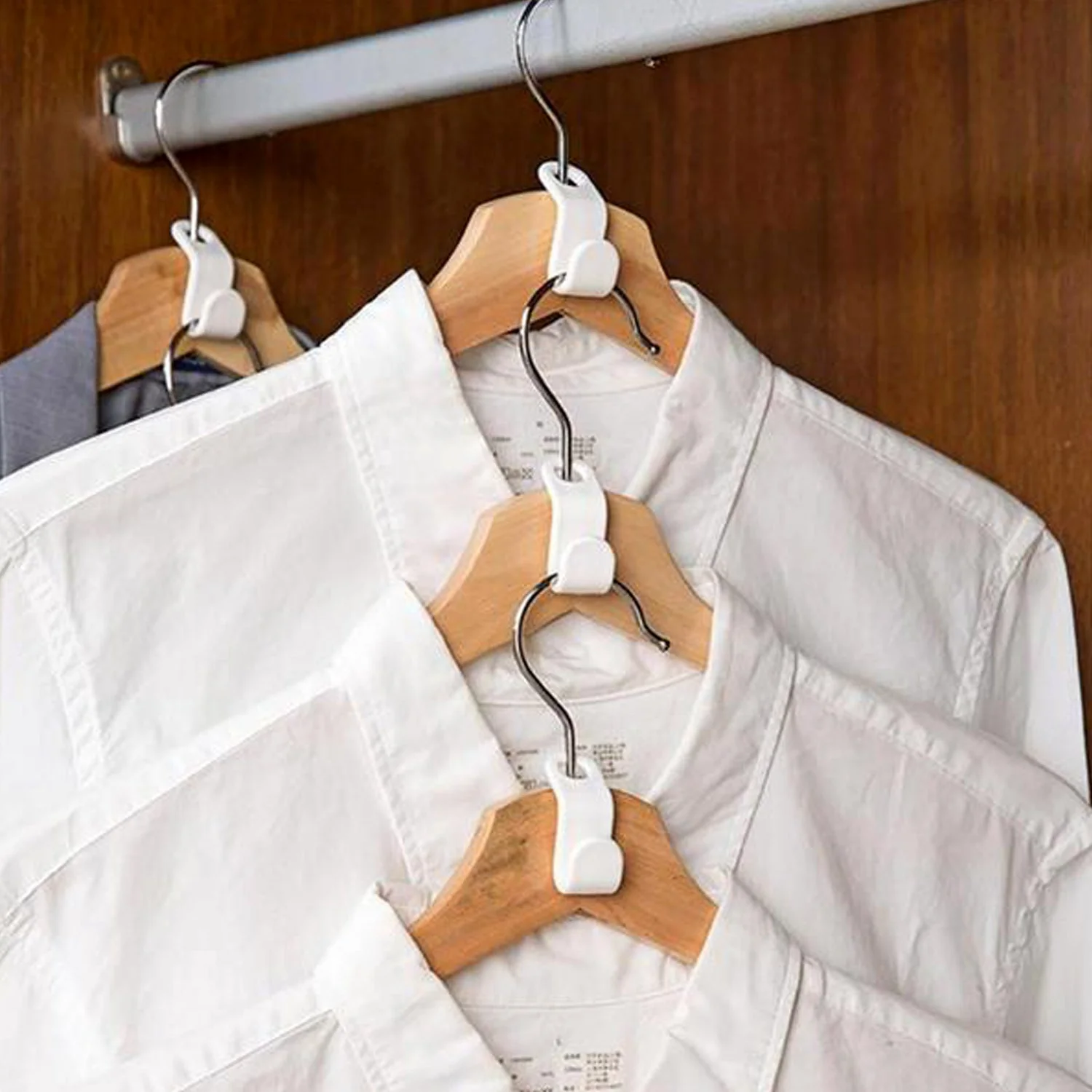Hanger Connector Hooks – Space Saving Wardrobe Organizer | Organivo - Image 3
