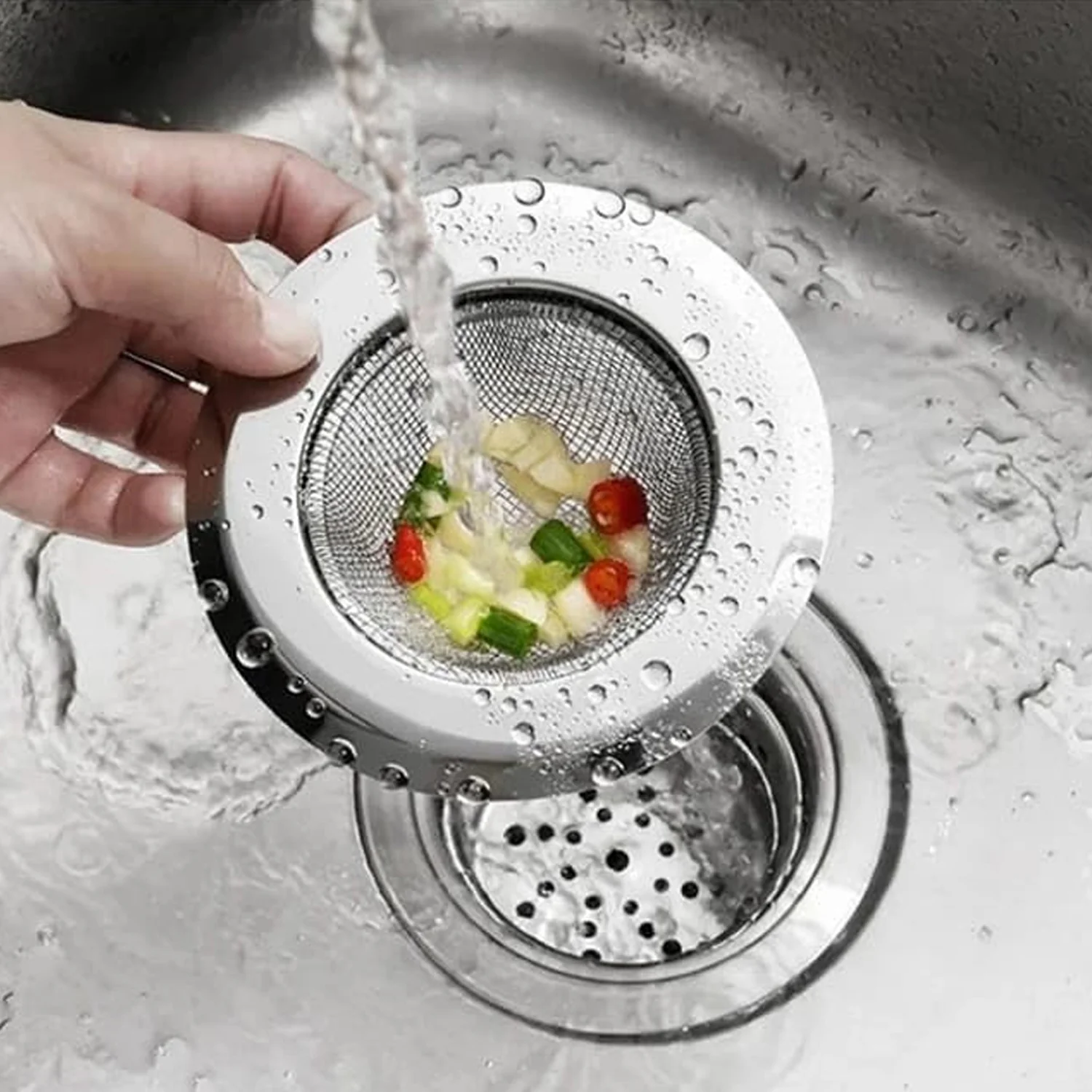 Kitchen Sink Drain Strainer – Small 7cm Stainless Steel Stopper - Image 4