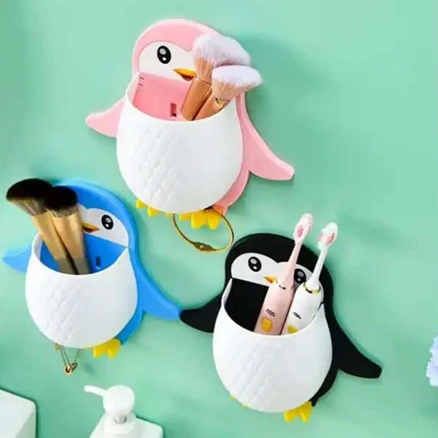 Penguin Storage Box – Wall Mount Organizer for Remote & Toothbrush | VoltDesk - Image 6