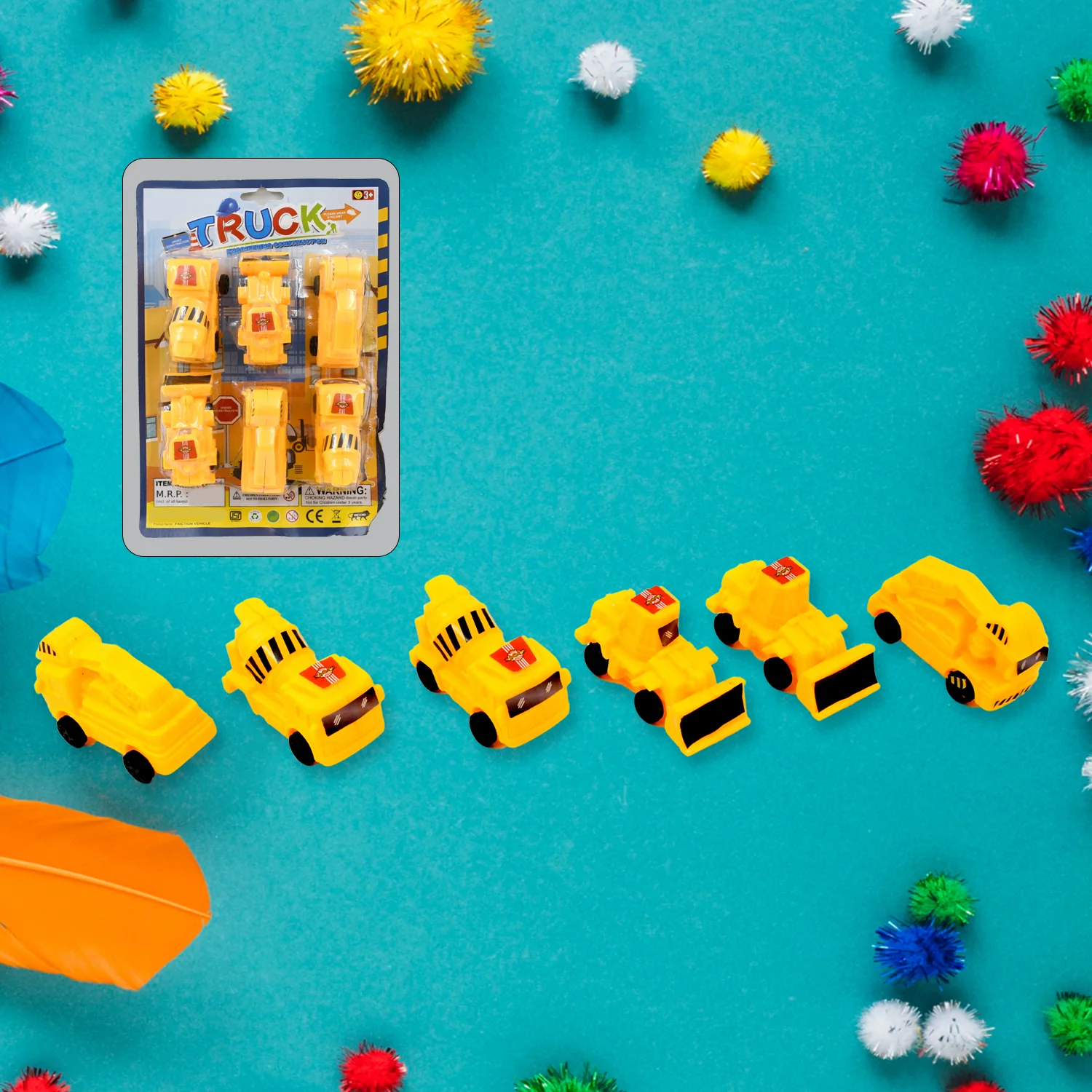 Kids Construction Vehicle Set – 6 Pcs Pull-Back Toys | Little Blocks - Image 3