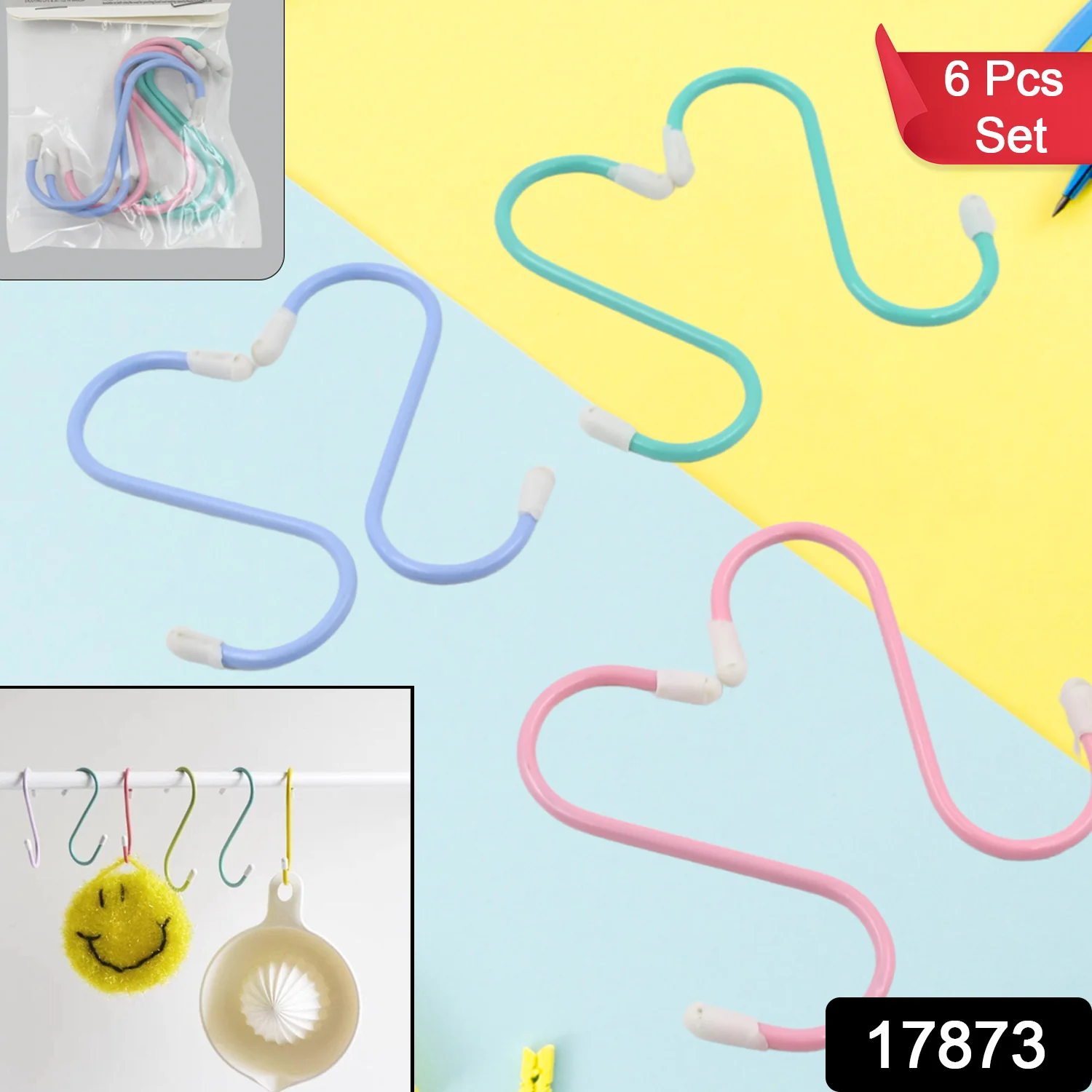 S Hooks Metal – Heavy Duty Hanging Hooks (6 Pcs) | VoltDesk - Image 3
