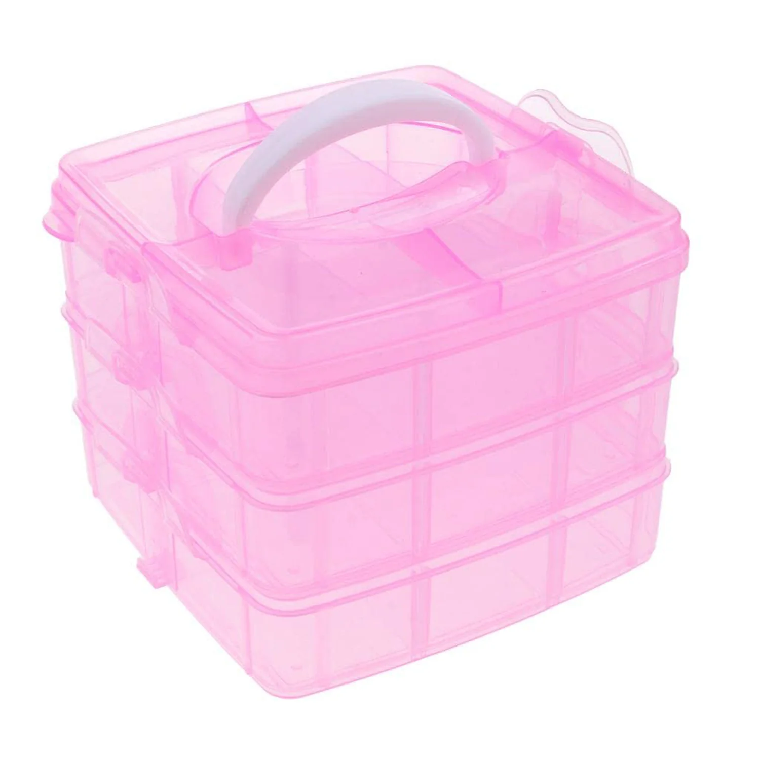 Plastic Organizer Box – 18-Grid 3-Layer Adjustable Storage | Organivo - Image 5