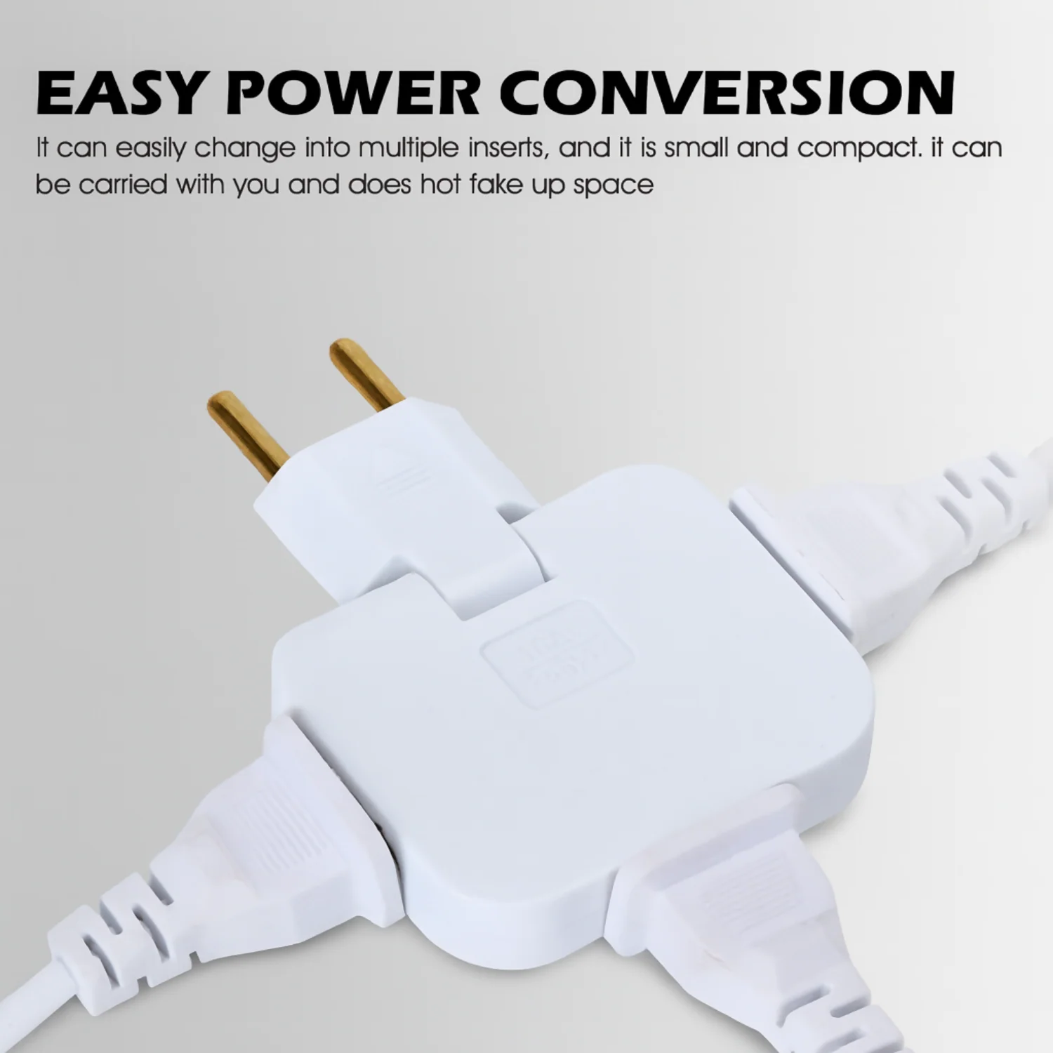 Universal Travel Plug Adapter – 180° Swivel, 15A 250V Convenience - Image 4