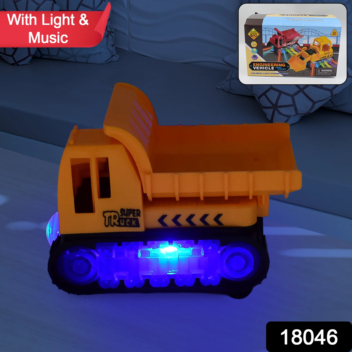Dump Truck Toy for Kids – Self-Driving, Lights & Music | Little Blocks - Image 2