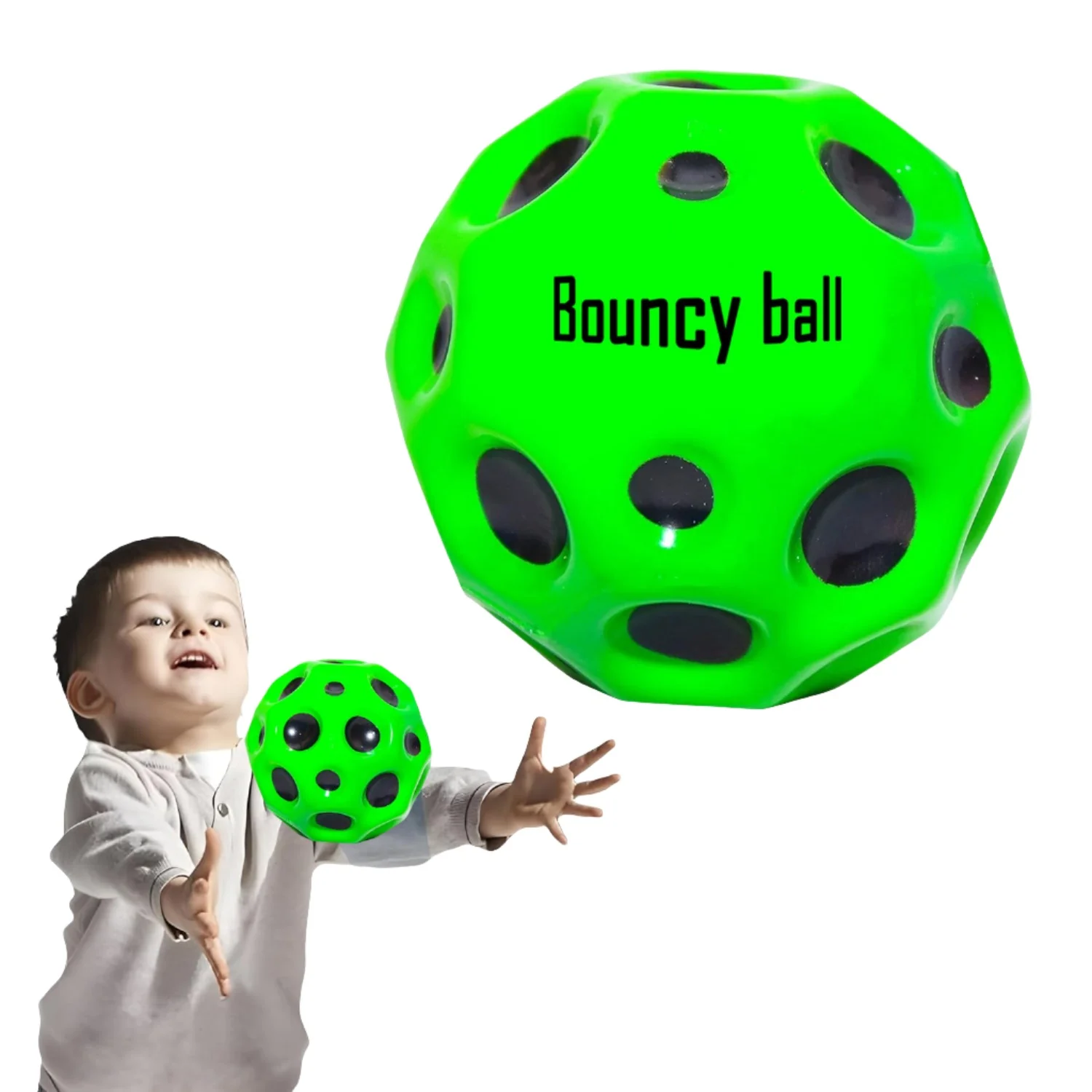 Bouncy Ball for Kids – High-Bounce Moon Crater Toy | Play & Move - Image 5