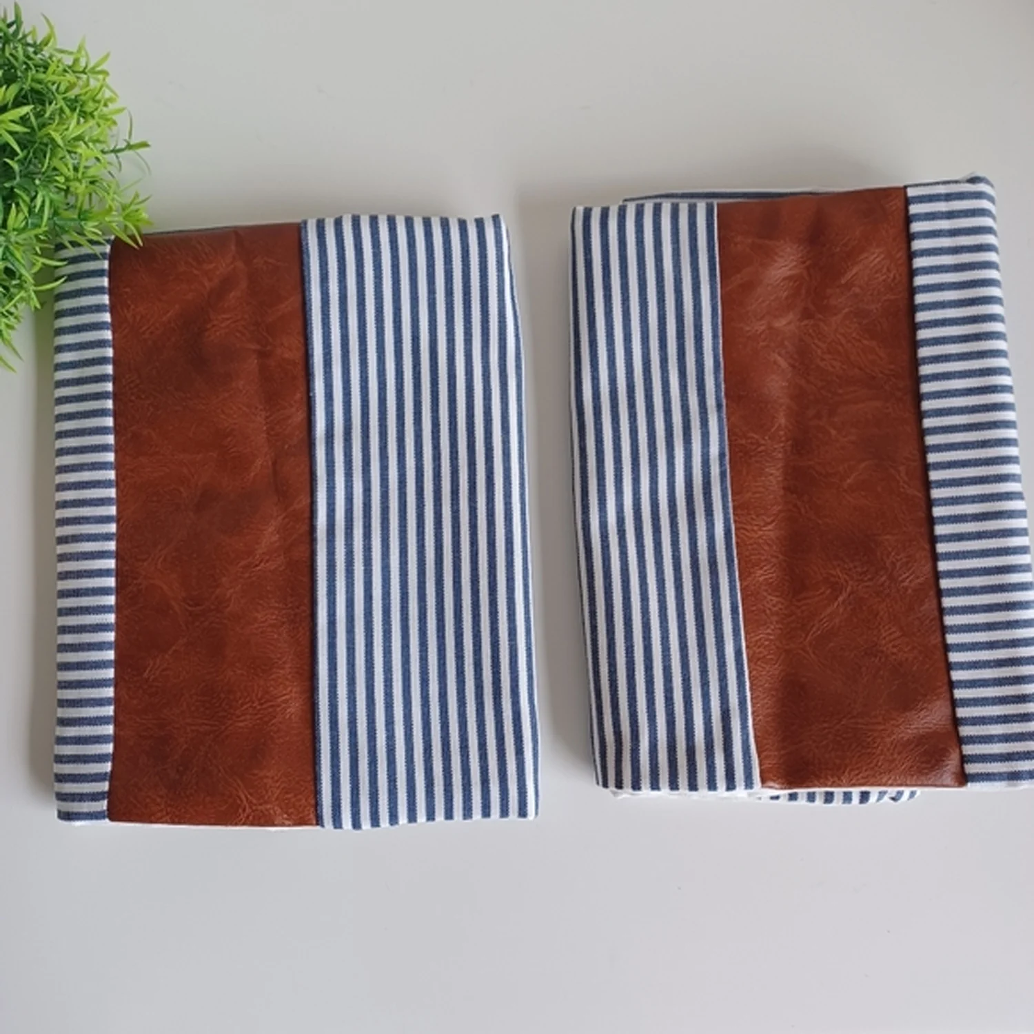 Leather & Cotton Pillow Covers – 20x20 Inch (2-Pack) | Styleva - Image 6