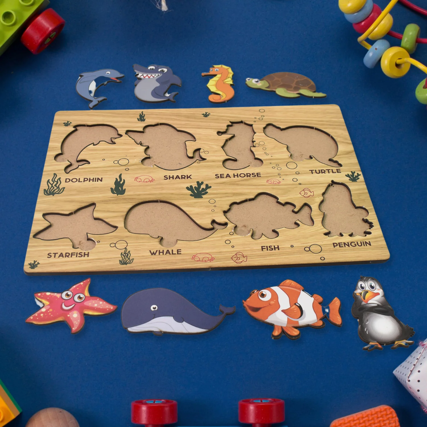 Wooden Sea Animal Puzzle – Educational Toy for Kids | Inventive Play - Image 4