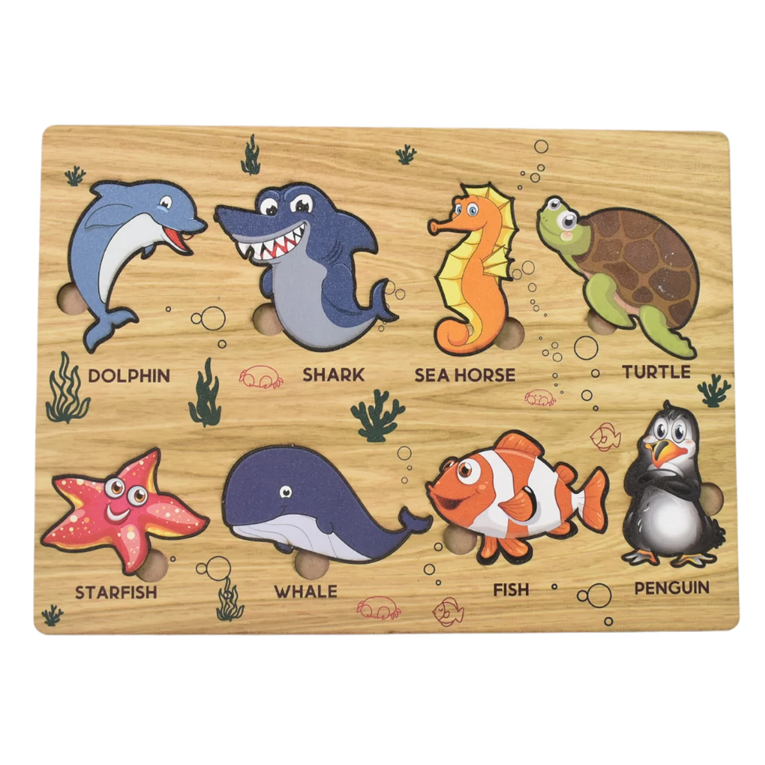 Wooden Sea Animal Puzzle – Educational Toy for Kids | Inventive Play - Image 5
