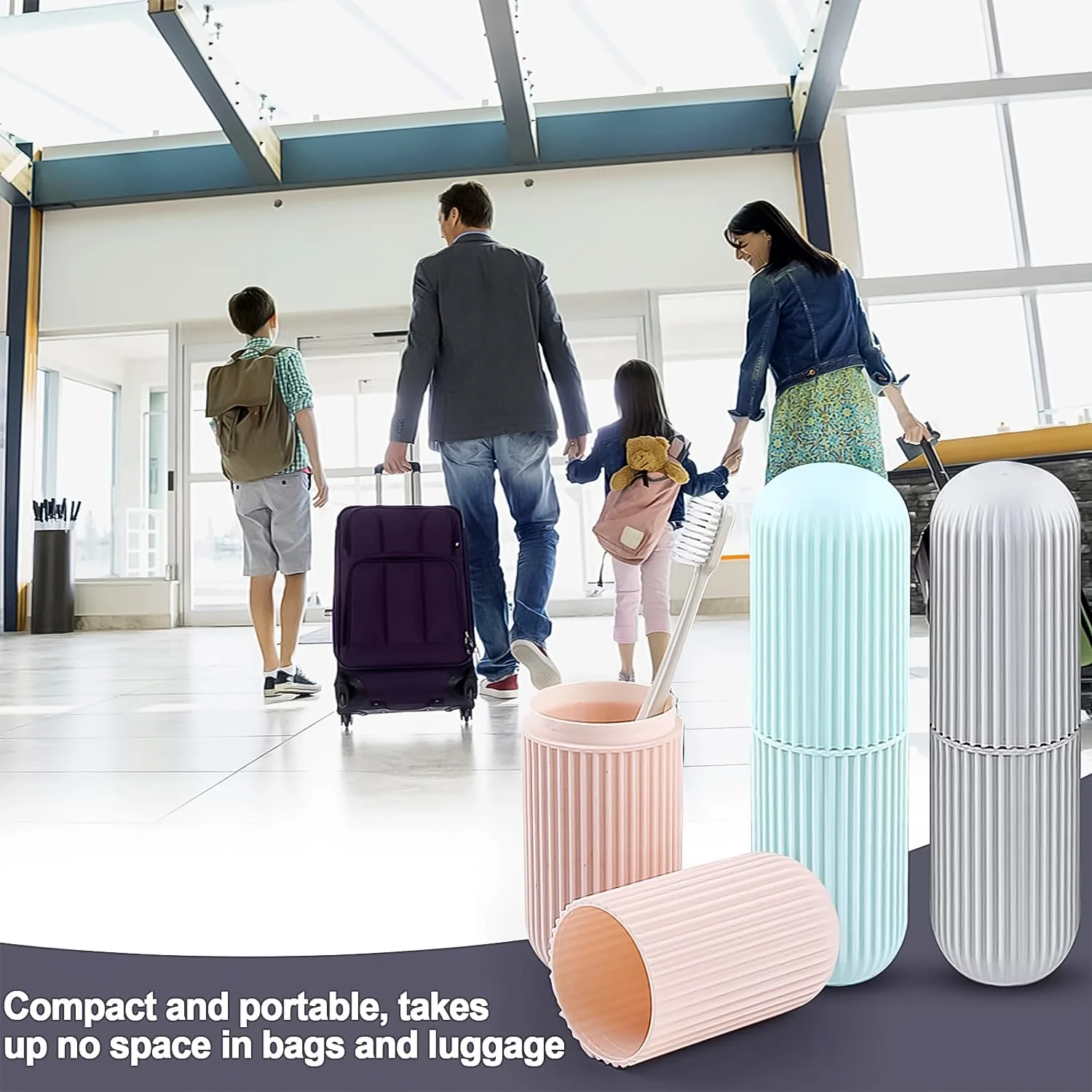 Travel Toothbrush Holder – 3 Pc Multicolor Kit | Konvex - Image 7
