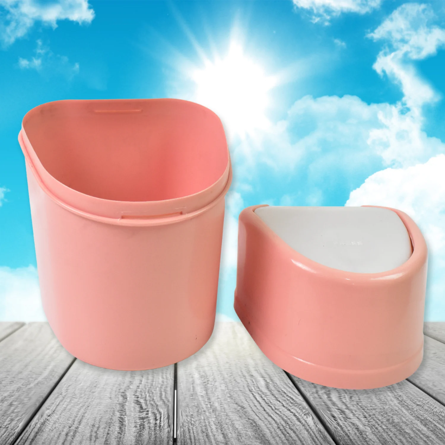 Mini Dustbin with Lid – Compact Plastic Desk Bin | Pro Clean - Image 3