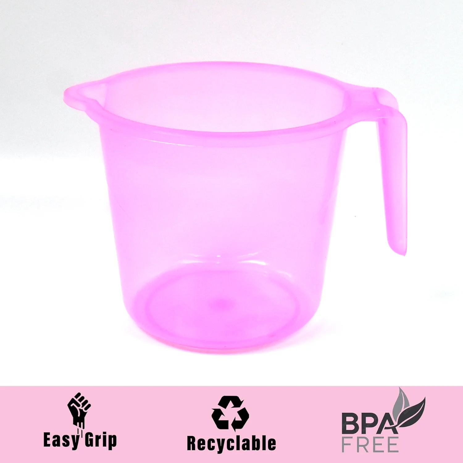Bath Water Mug – 1200ml Transparent Plastic for Bathroom | Bathora - Image 3