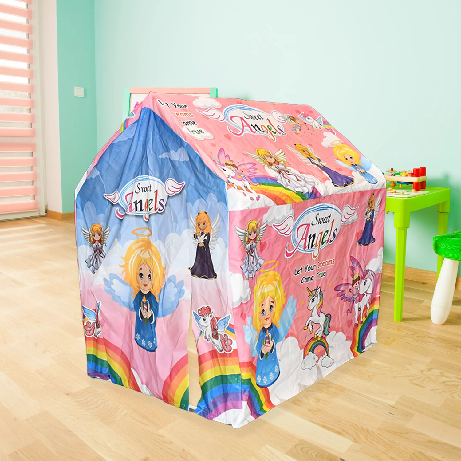Kids Play Tent House – Jumbo School Theme, Foldable & Multicolour | Play & Move - Image 5