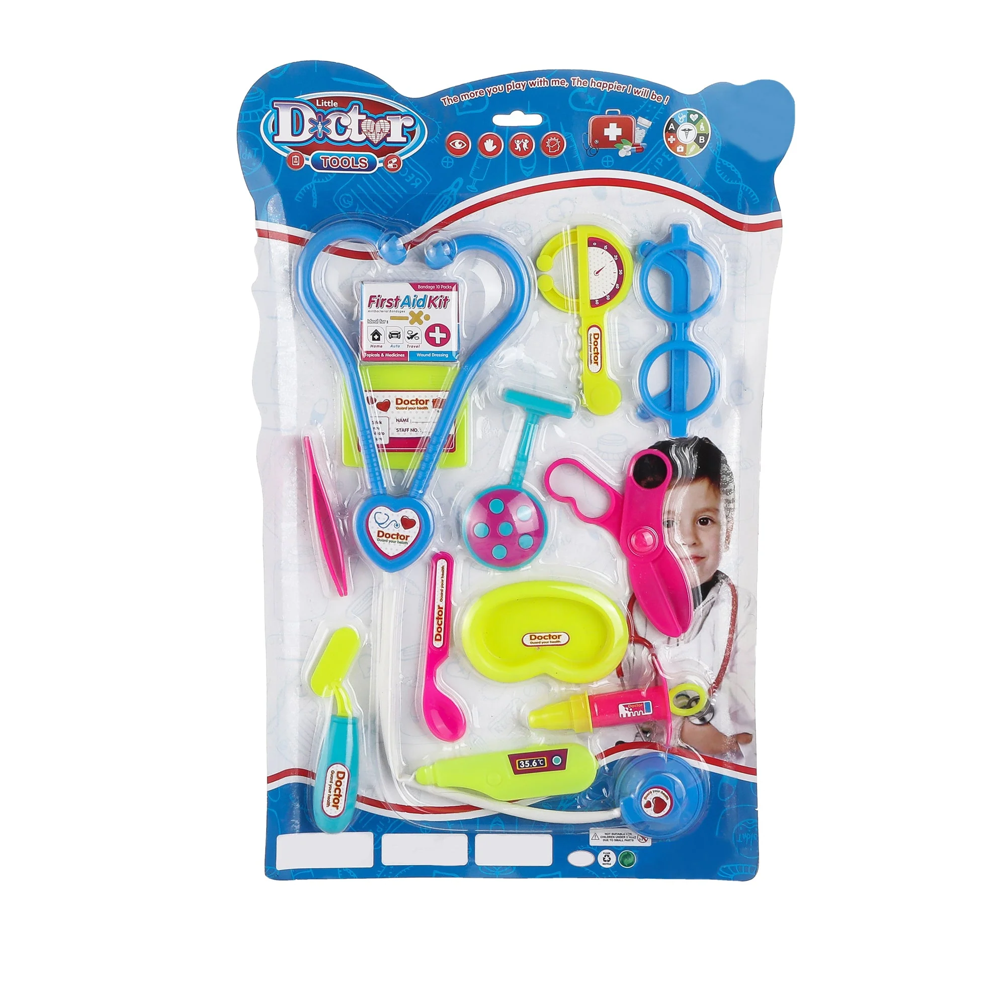 Kids Doctor Set – Multicolour 10-Piece Medical Toy Kit | Aditi - Image 3