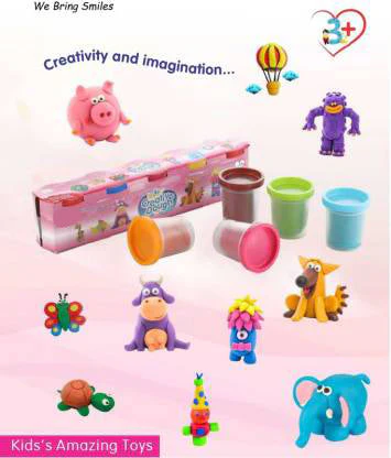 Non-Toxic Dough Clay – 5 Vibrant Colors for Kids | Aditi - Image 3