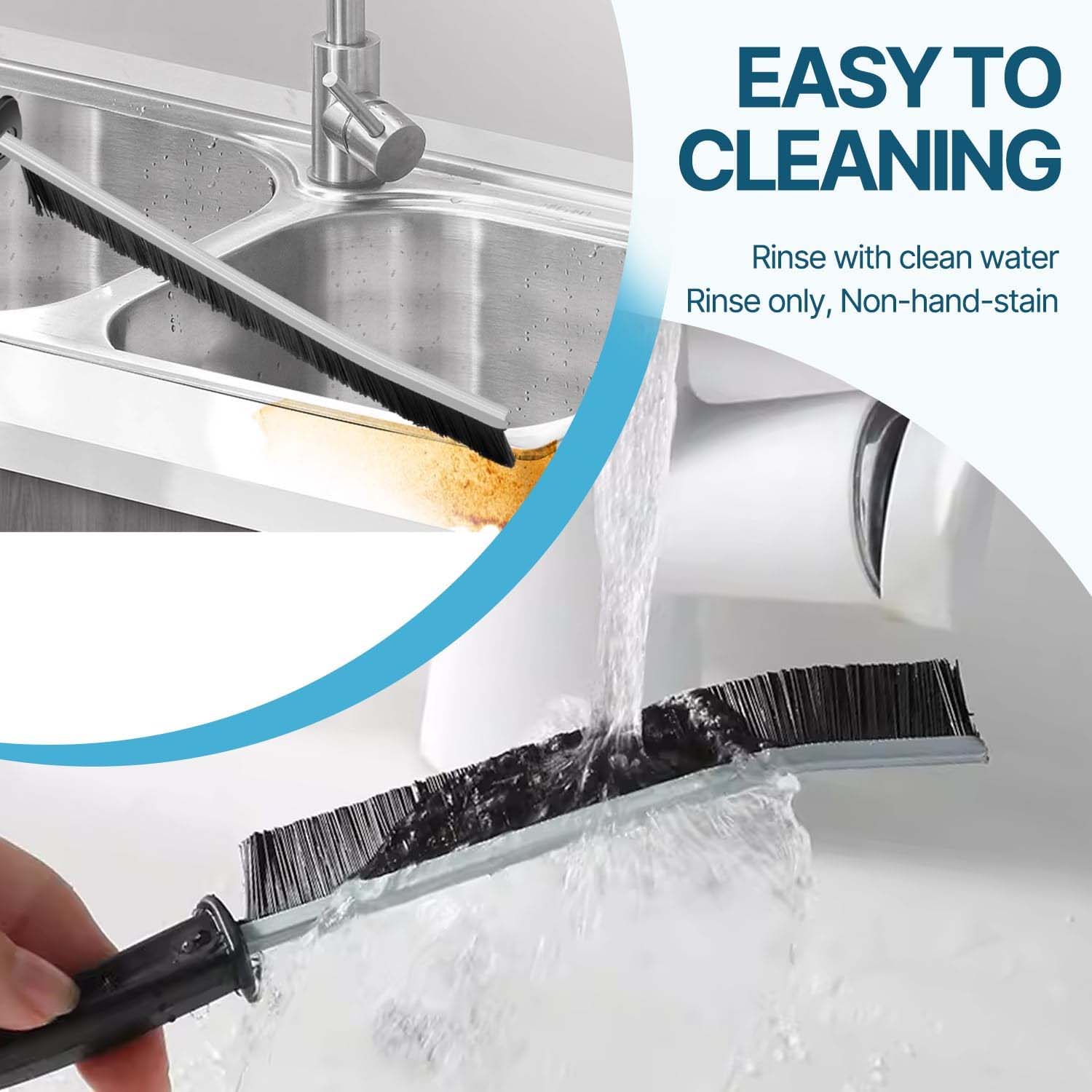 Corner Cleaning Brush – Long Handle Stiff Bristle Set (2 Pc) - Image 7