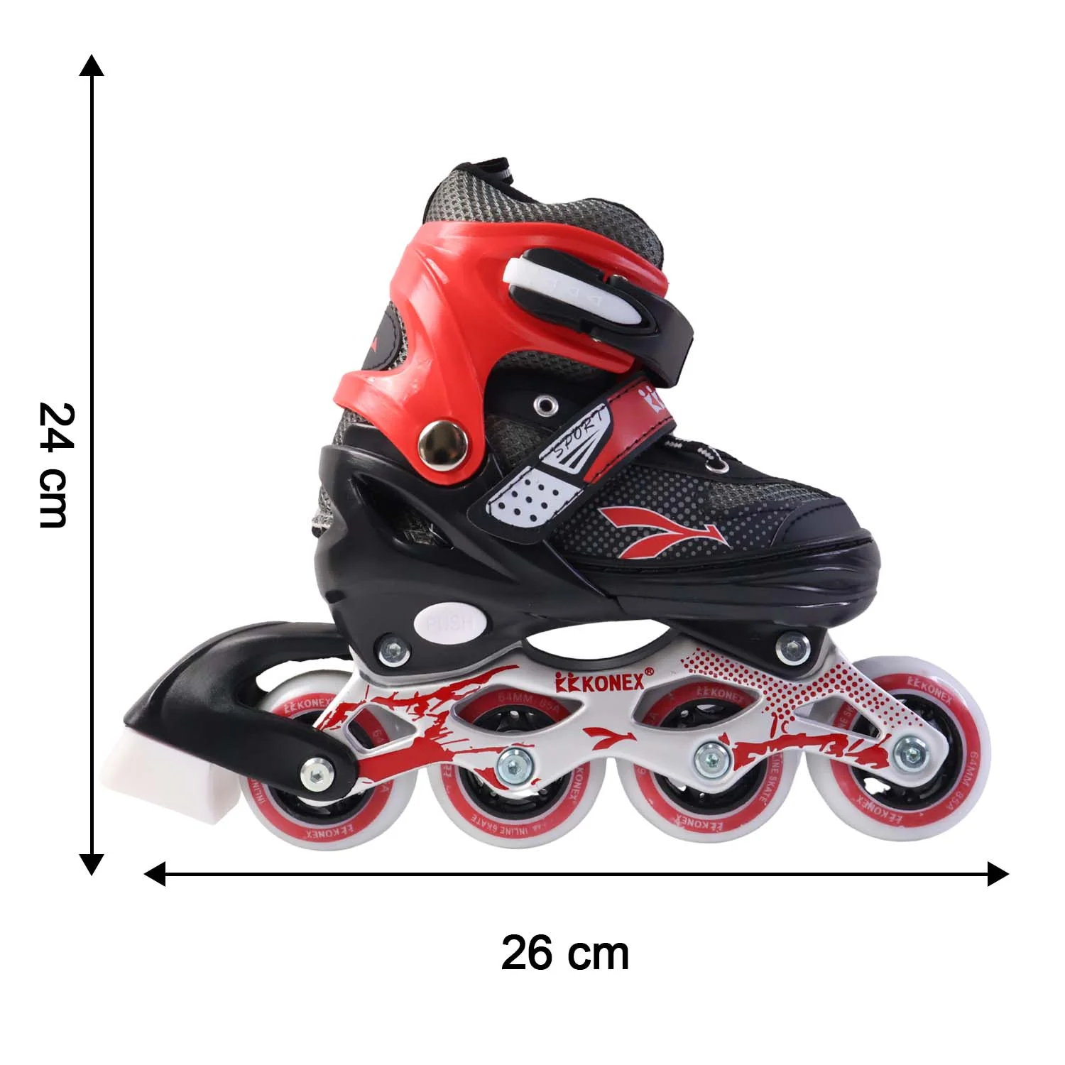 Adjustable Inline Skates – Medium Size with Aluminum Frame - Image 4