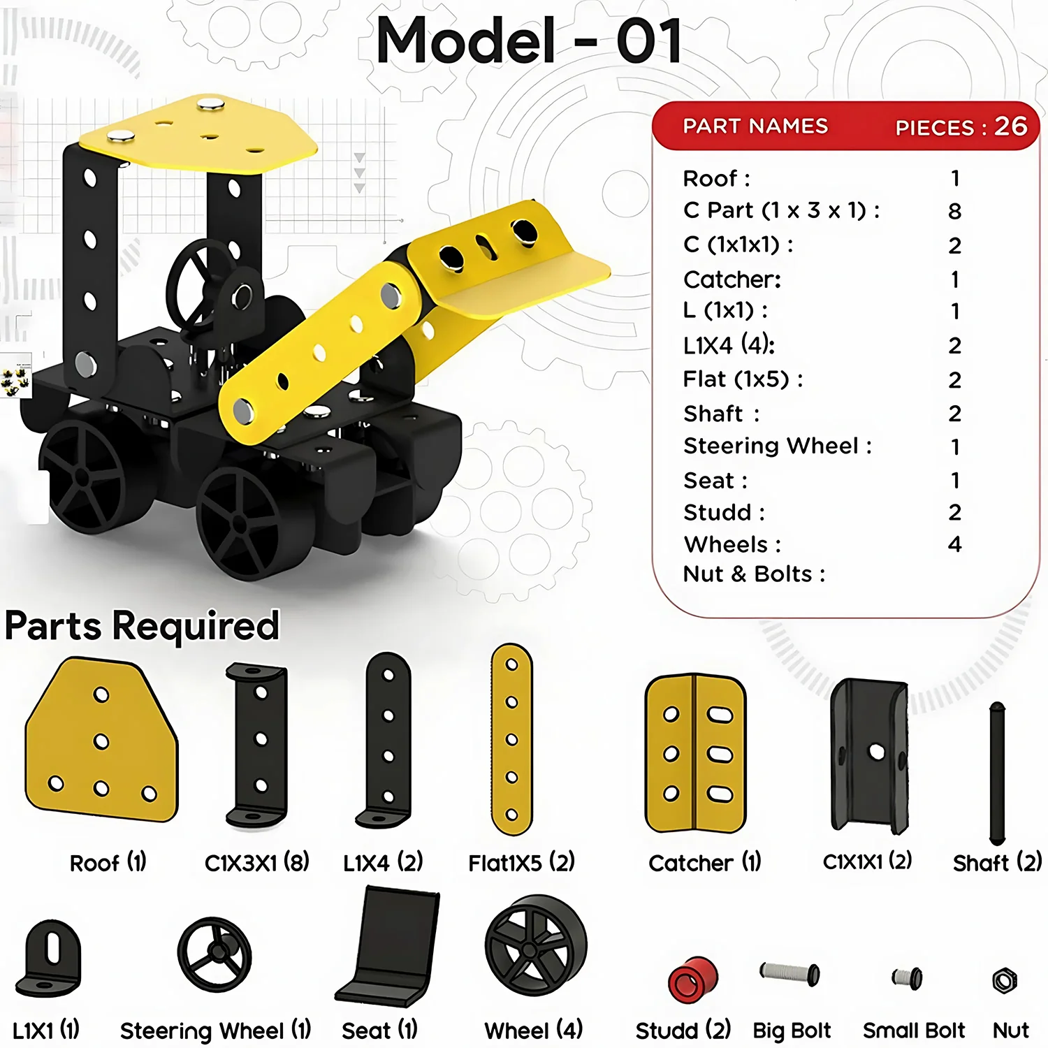 Mecha Racer STEM Kit – 5-in-1 DIY Construction for Kids 8+ - Image 7