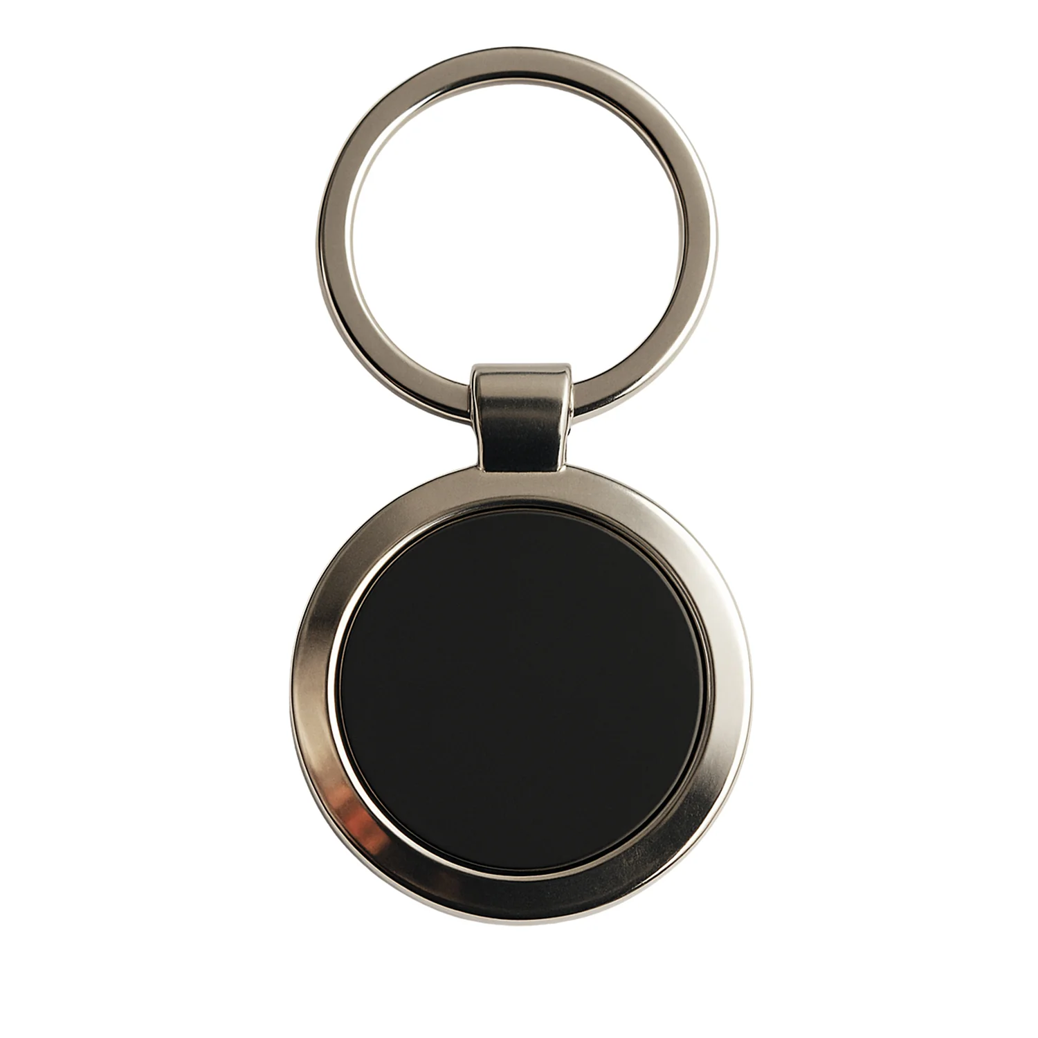 Round Metal Keychain – Durable Chrome Finish with Black Center - Image 5