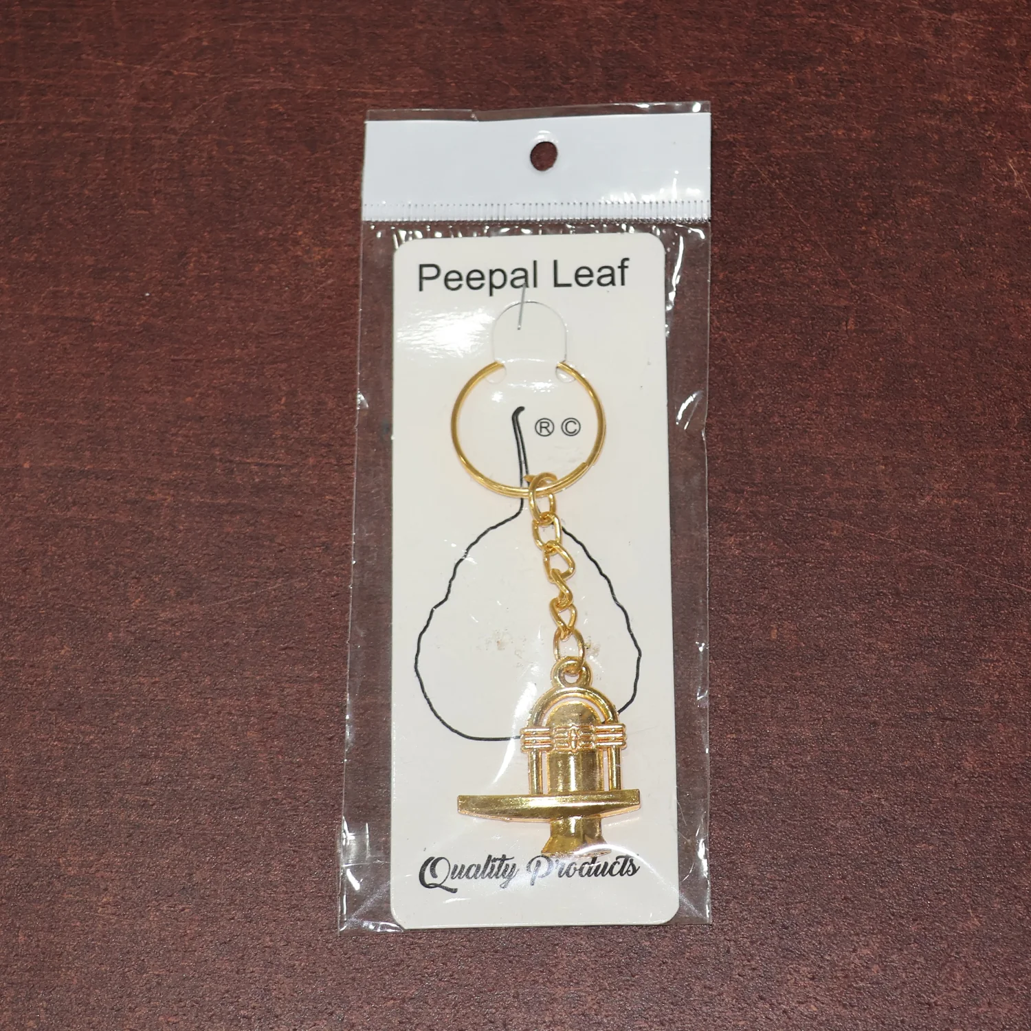 Shivling Keychain – Durable Golden Metal Devotional Accessory - Image 8