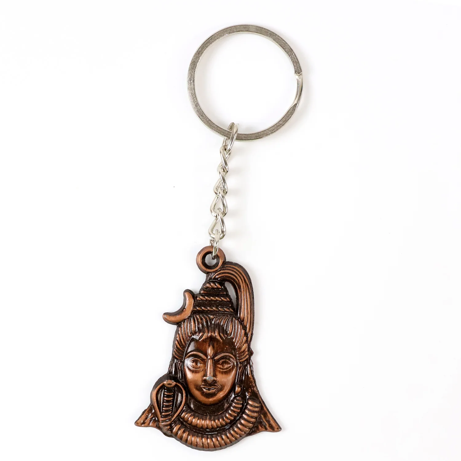 Lord Shiva Antique Finish Metal Keychain – Durable Devotional Gift - Image 5