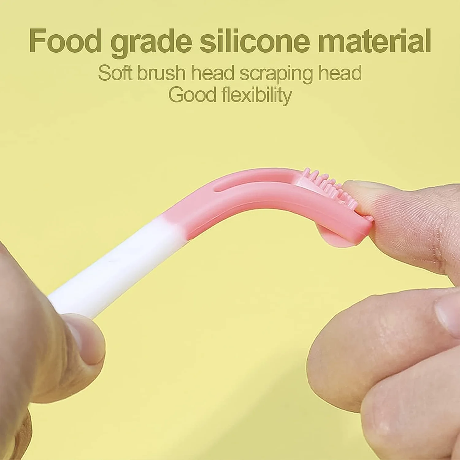 Baby Tongue Cleaner – Soft Silicone 2-in-1 Oral Massager - Image 4