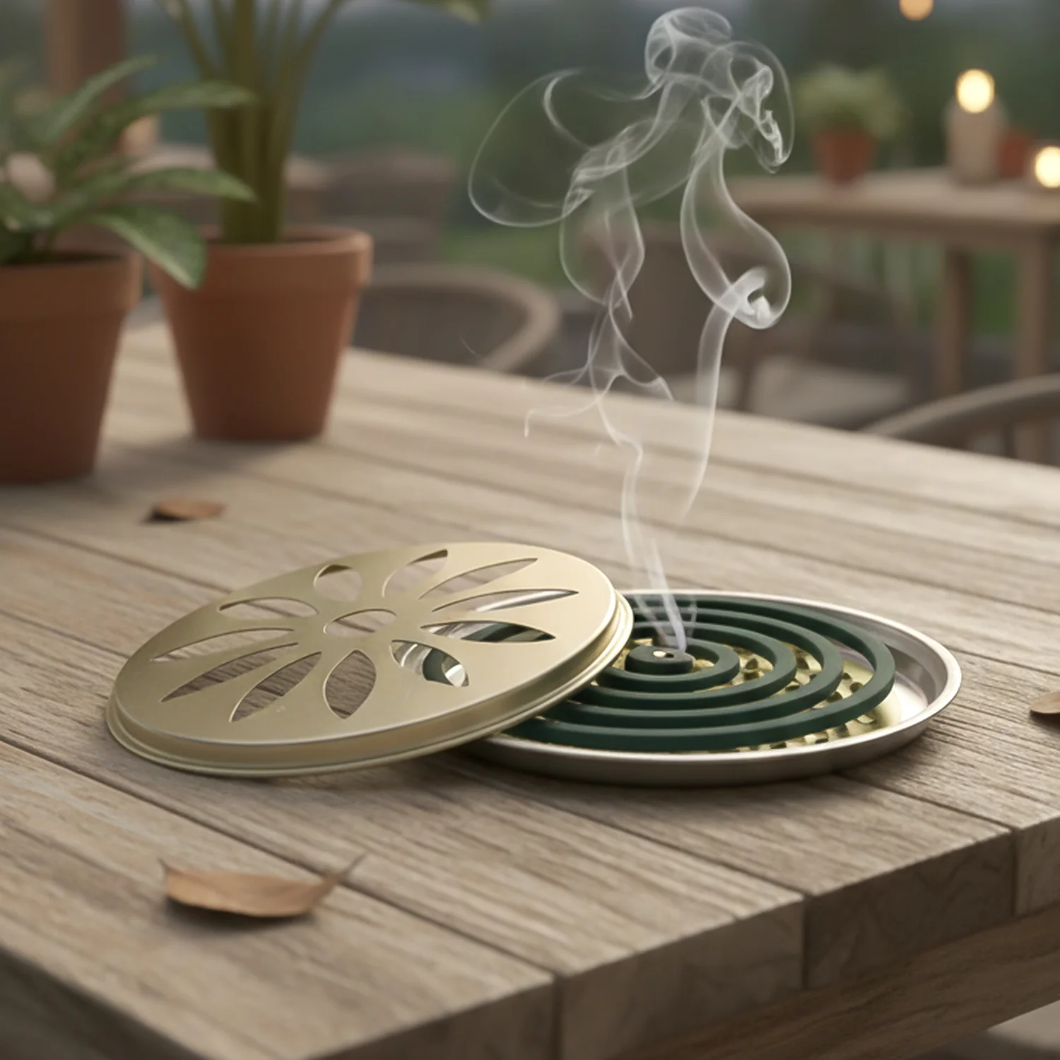 Metal Mosquito Coil Stand with Protective Cover – Durable and Safe - Image 6