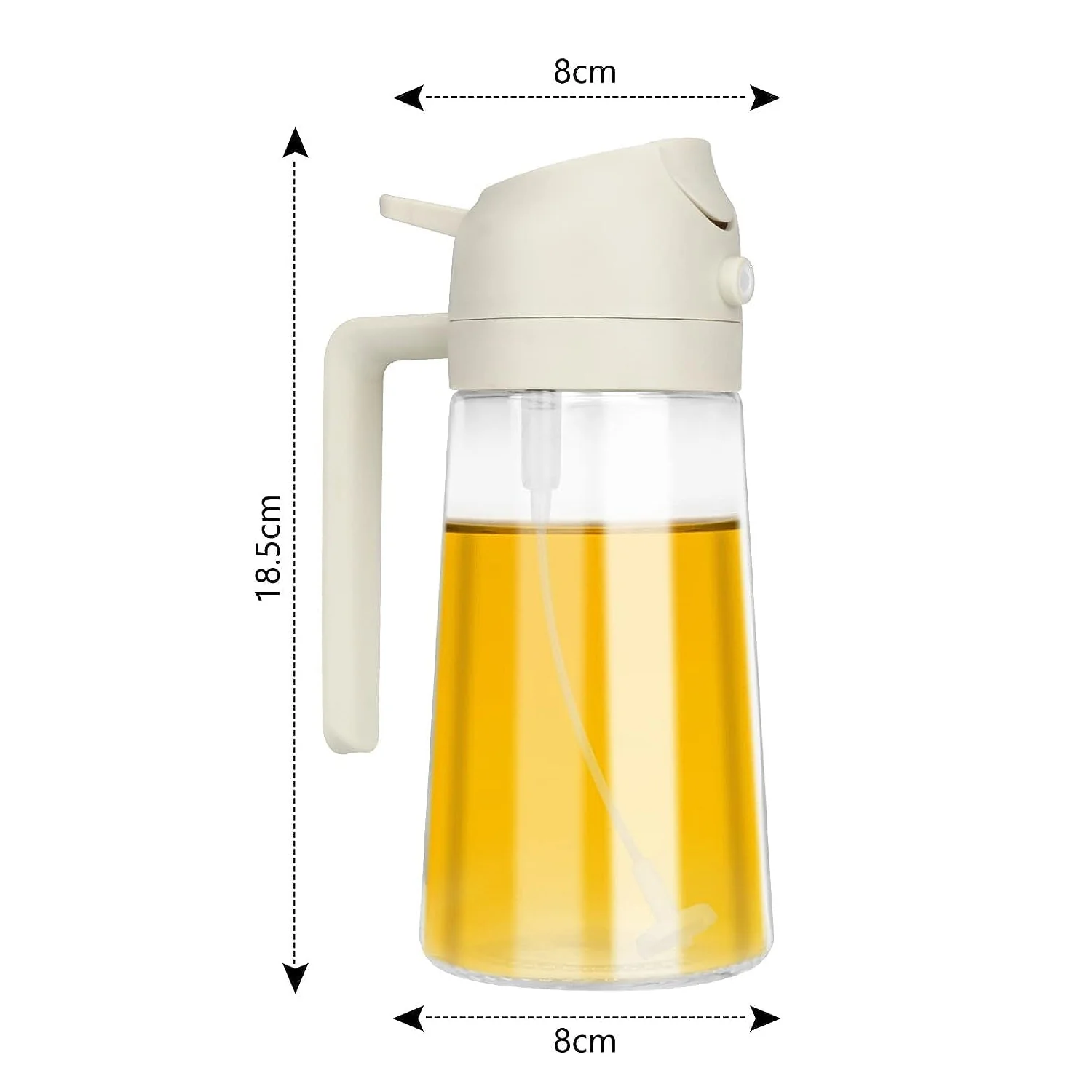 Glass Oil Dispenser Bottle – 2-in-1 Pour & Spray, 500 ml - Image 6