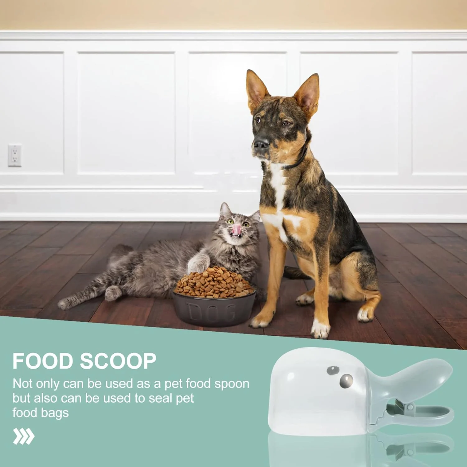 Pet Food Scoop with Bag Clip – Measure Portions & Seal Freshness - Image 4